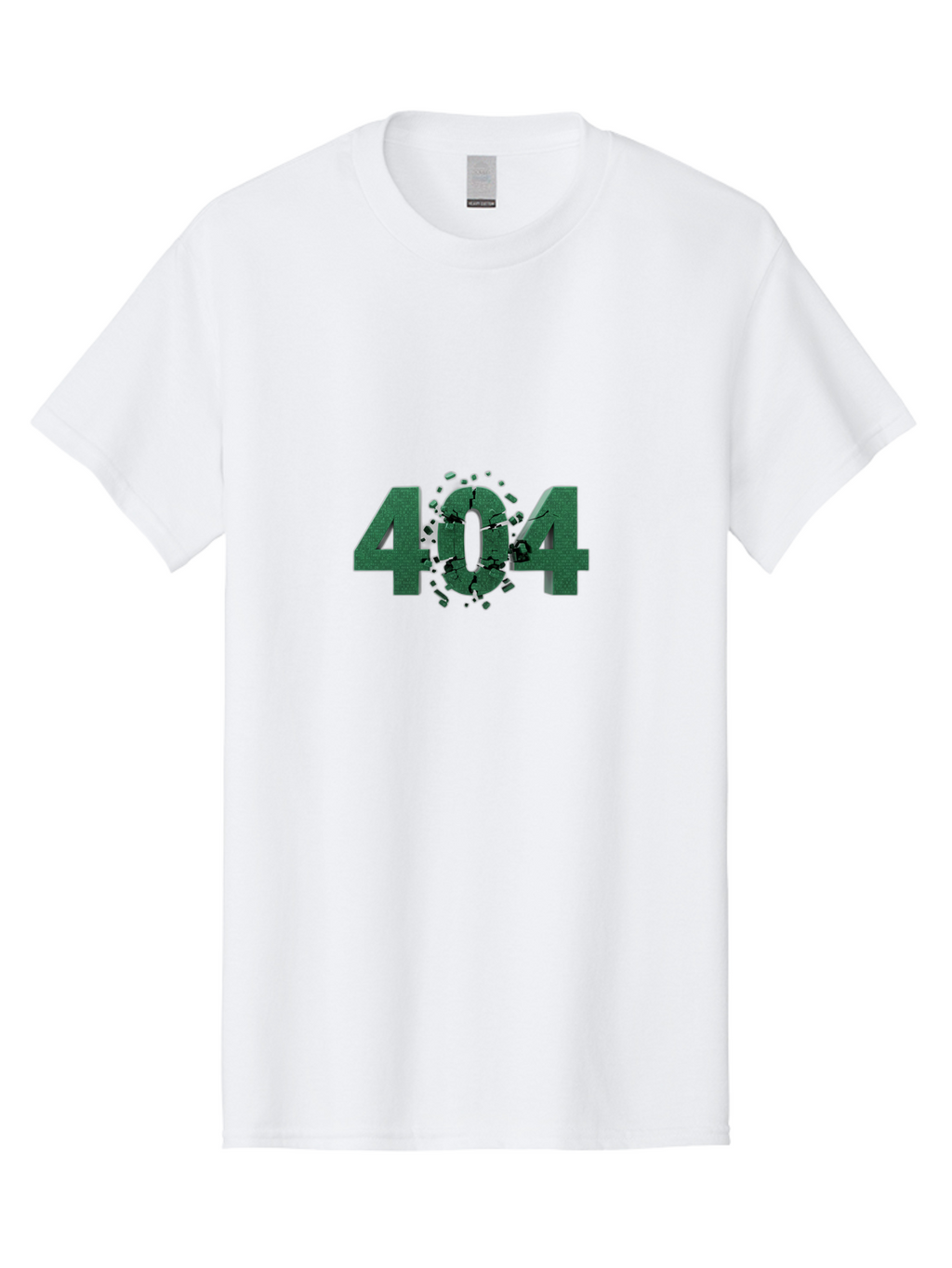 404-Error Men'S Graphic Tee, 100% Cotton, Comfortable Casual Summer Wear, Machine Washable, 404 Error, Broken Link, Page Not Found, Crushed Numbers, Broken Text, Error Message, Website Glitch, Broken Webpage Baa093