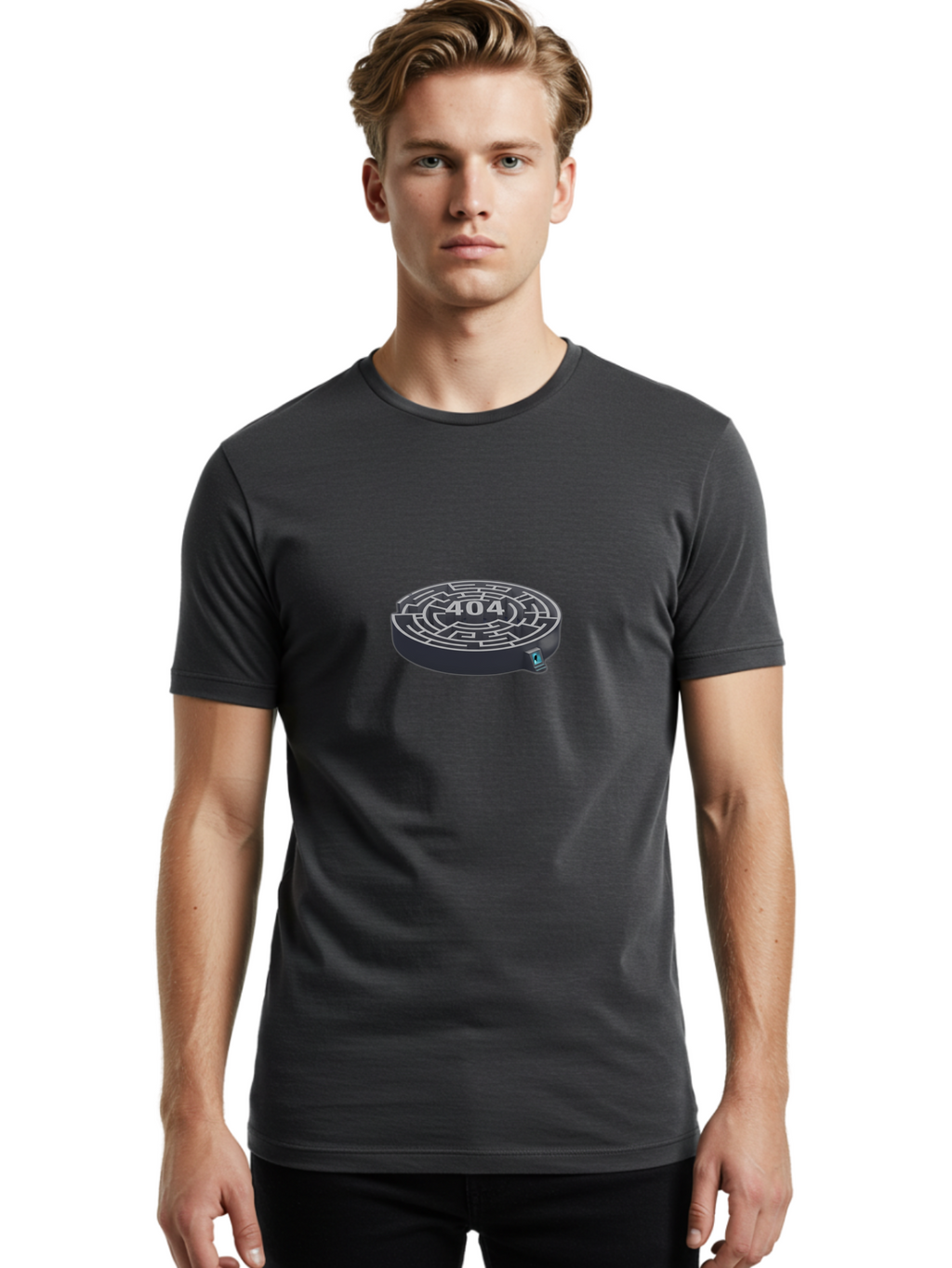 404-Maze Men'S Graphic Tee, 100% Cotton, Comfortable Casual Summer Wear, Machine Washable, Error Page, 404 Maze, Lost In Cyberspace, Digital Labyrinth, Website Error, Broken Link, Navigation Issue, Problem Solving, Online Glitch, Baa096