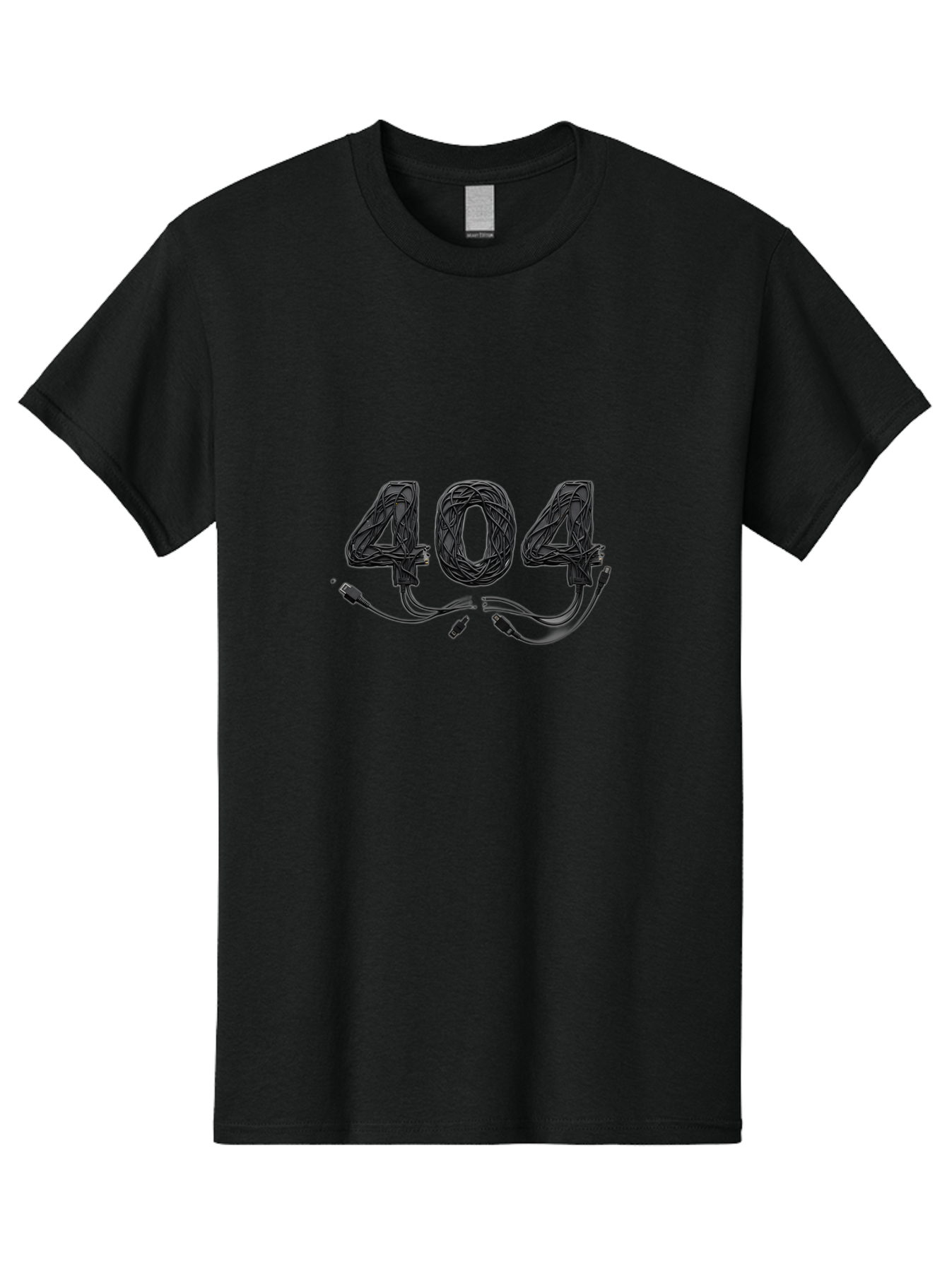 404 Men'S Graphic Tee, 100% Cotton, Comfortable Casual Summer Wear, Machine Washable, 404 Error, Tangled Wires, Cable Mess, Connectivity Issue, Network Problem, Error Message, Digital Glitch, Technology Failure Baa113