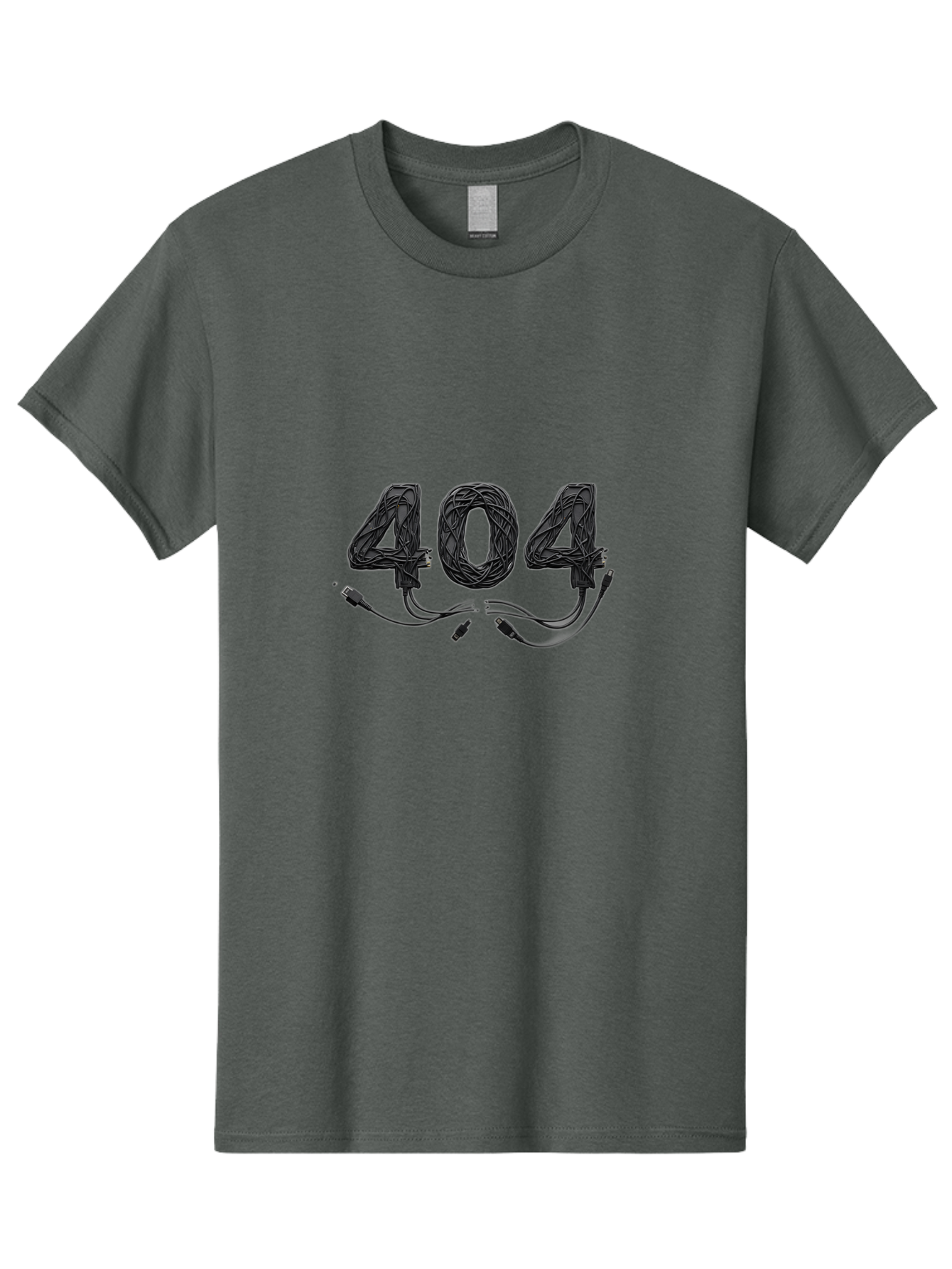 404 Men'S Graphic Tee, 100% Cotton, Comfortable Casual Summer Wear, Machine Washable, 404 Error, Tangled Wires, Cable Mess, Connectivity Issue, Network Problem, Error Message, Digital Glitch, Technology Failure Baa113