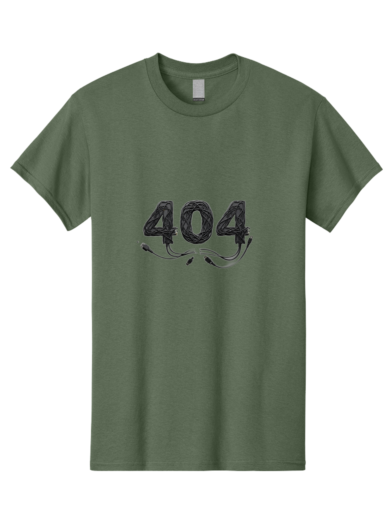 404 Men'S Graphic Tee, 100% Cotton, Comfortable Casual Summer Wear, Machine Washable, 404 Error, Tangled Wires, Cable Mess, Connectivity Issue, Network Problem, Error Message, Digital Glitch, Technology Failure Baa113