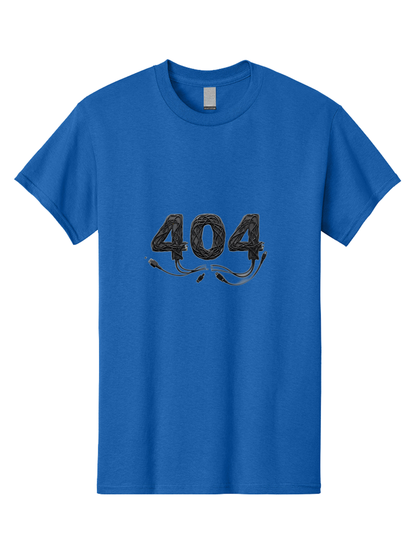 404 Men'S Graphic Tee, 100% Cotton, Comfortable Casual Summer Wear, Machine Washable, 404 Error, Tangled Wires, Cable Mess, Connectivity Issue, Network Problem, Error Message, Digital Glitch, Technology Failure Baa113