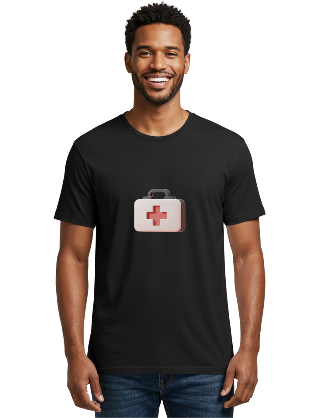 Aid-Kit-2 Men'S Graphic Tee, 100% Cotton, Comfortable Casual Summer Wear, Machine Washable, First Aid Kit, Medical Cross, Health Care, Emergency Response, Medical Symbol, Red Cross Baa125