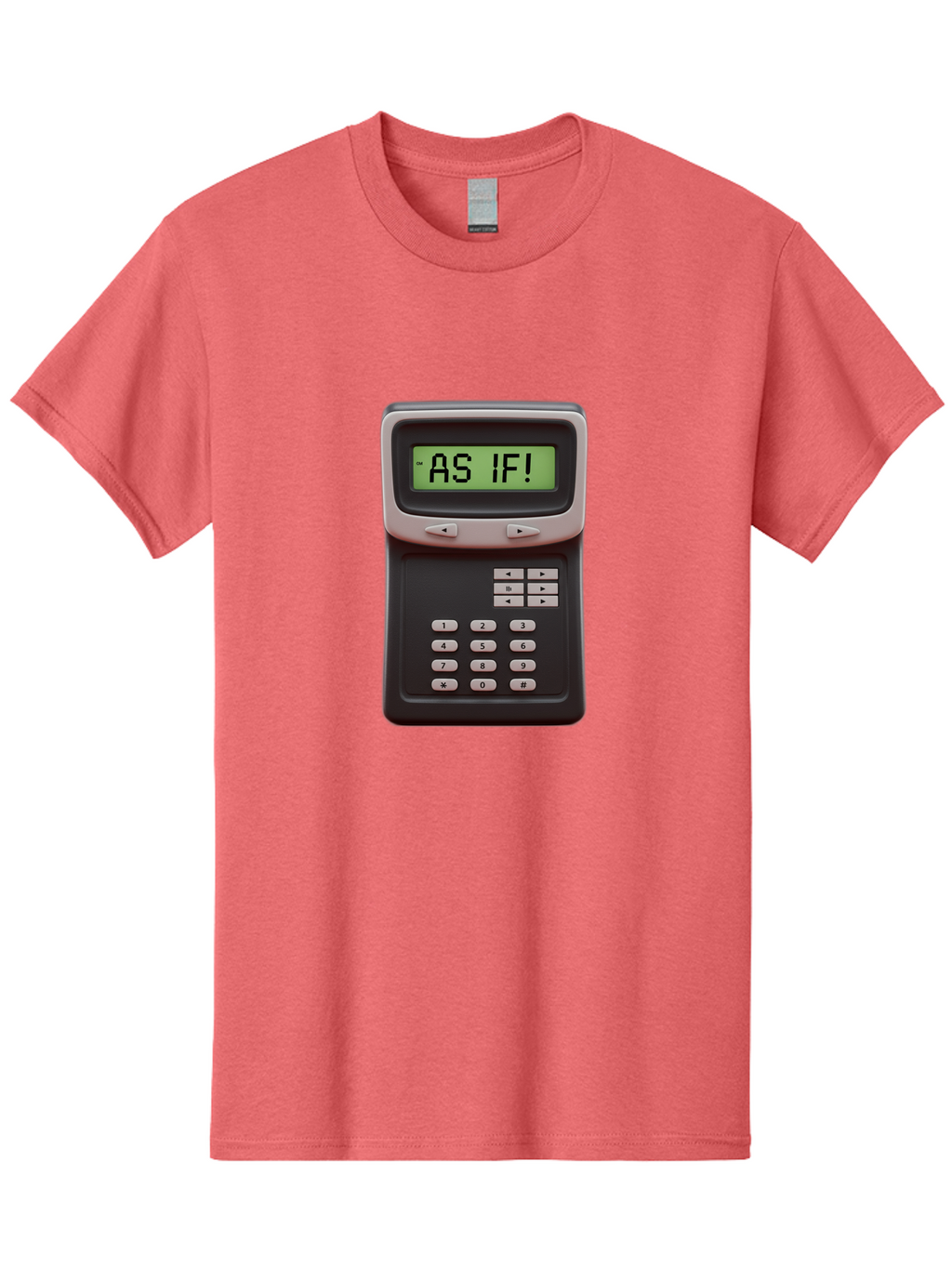 As-If-Calculator Men'S Graphic Tee, 100% Cotton, Comfortable Casual Summer Wear, Machine Washable, Vintage Calculator, Retro Tech, As If! Message, Funny Quote, Nostalgic Design, Old School Electronics, Humor, Sass, Meme Inspiration Baa142