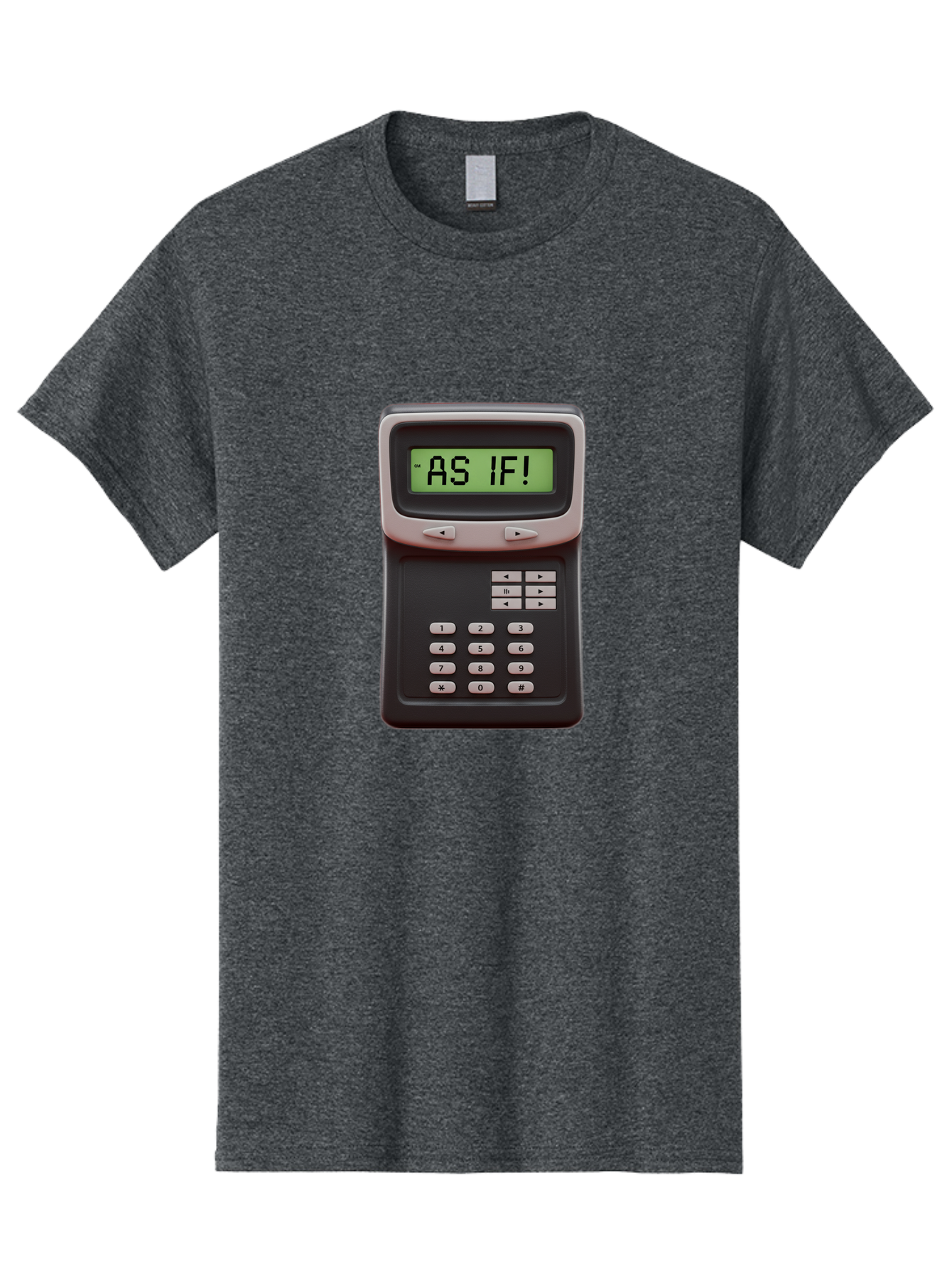 As-If-Calculator Men'S Graphic Tee, 100% Cotton, Comfortable Casual Summer Wear, Machine Washable, Vintage Calculator, Retro Tech, As If! Message, Funny Quote, Nostalgic Design, Old School Electronics, Humor, Sass, Meme Inspiration Baa142
