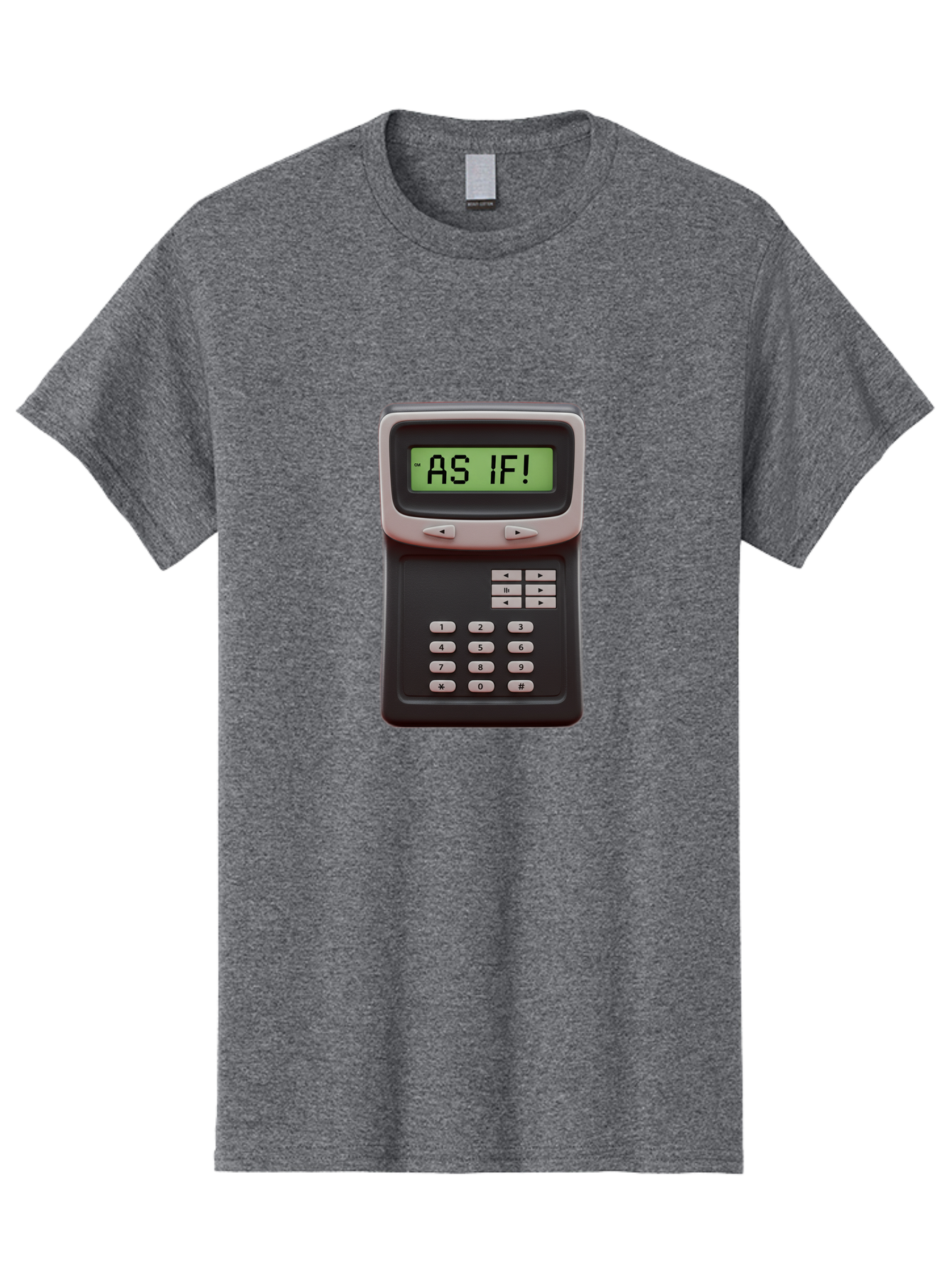 As-If-Calculator Men'S Graphic Tee, 100% Cotton, Comfortable Casual Summer Wear, Machine Washable, Vintage Calculator, Retro Tech, As If! Message, Funny Quote, Nostalgic Design, Old School Electronics, Humor, Sass, Meme Inspiration Baa142