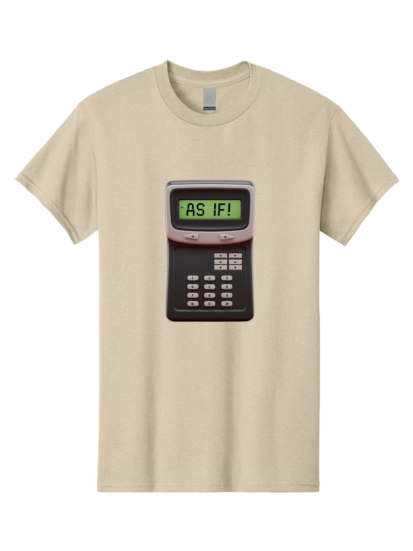 As-If-Calculator Men'S Graphic Tee, 100% Cotton, Comfortable Casual Summer Wear, Machine Washable, Vintage Calculator, Retro Tech, As If! Message, Funny Quote, Nostalgic Design, Old School Electronics, Humor, Sass, Meme Inspiration Baa142