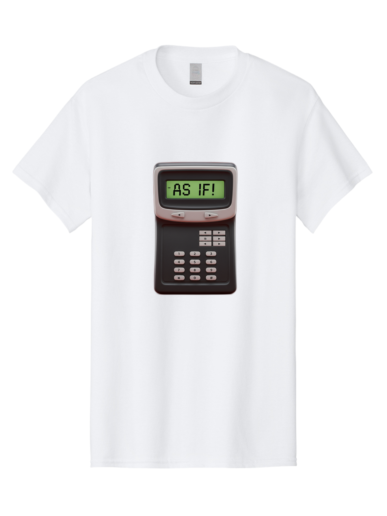As-If-Calculator Men'S Graphic Tee, 100% Cotton, Comfortable Casual Summer Wear, Machine Washable, Vintage Calculator, Retro Tech, As If! Message, Funny Quote, Nostalgic Design, Old School Electronics, Humor, Sass, Meme Inspiration Baa142