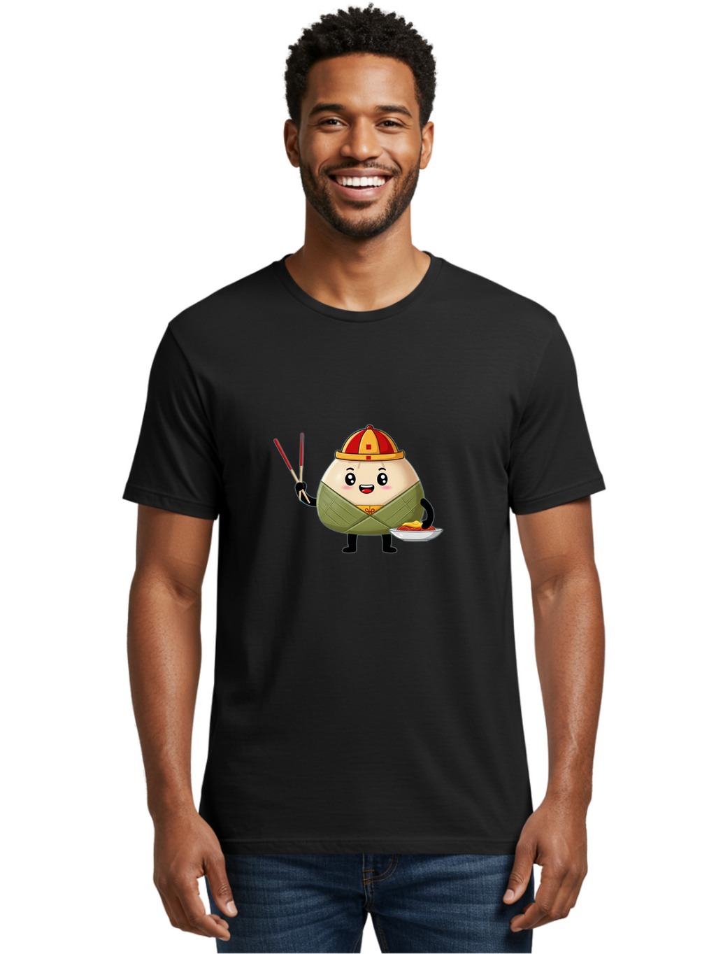 Banh-Chung Men'S Graphic Tee, 100% Cotton, Comfortable Casual Summer Wear, Machine Washable, Vietnamese Traditional Food, Bánh Ch?ng, Rice Cake, Festive Dish, Cultural Heritage, Tet Celebration, Asian Cuisine, Traditional Recipe Baa151