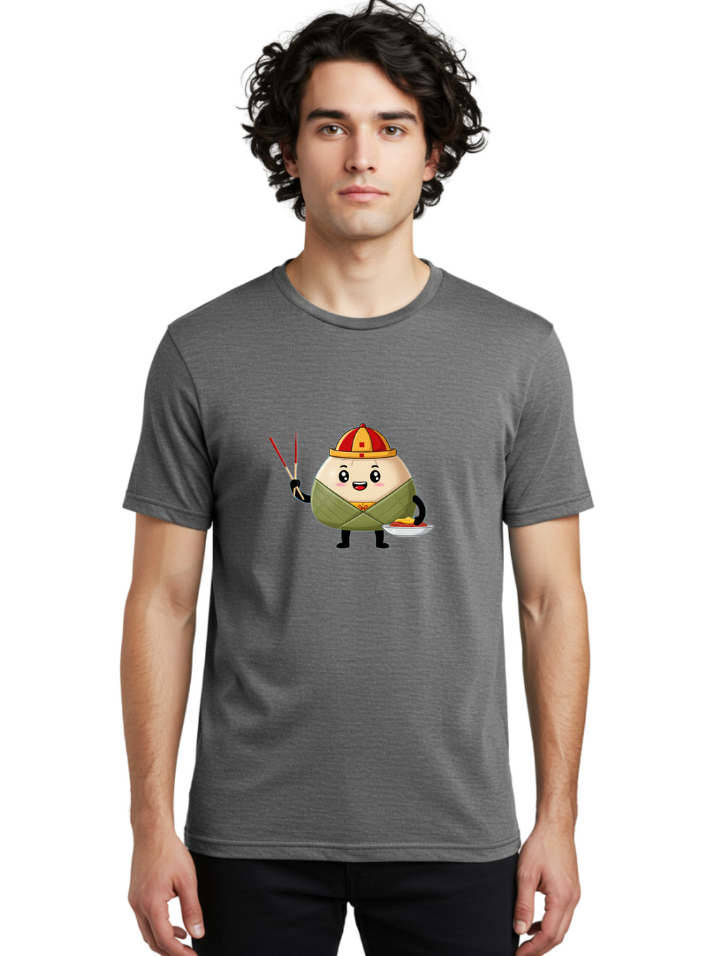 Banh-Chung Men'S Graphic Tee, 100% Cotton, Comfortable Casual Summer Wear, Machine Washable, Vietnamese Traditional Food, Bánh Ch?ng, Rice Cake, Festive Dish, Cultural Heritage, Tet Celebration, Asian Cuisine, Traditional Recipe Baa151