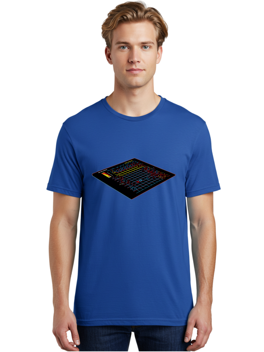 Battleship-Game-Board Men'S Graphic Tee, 100% Cotton, Comfortable Casual Summer Wear, Machine Washable, Battleship Game, Naval Combat, Strategy Game, Grid Layout, Battleship Theme, Game Board, Strategy Board Game, Naval Warfare, Classic Game, Baa155