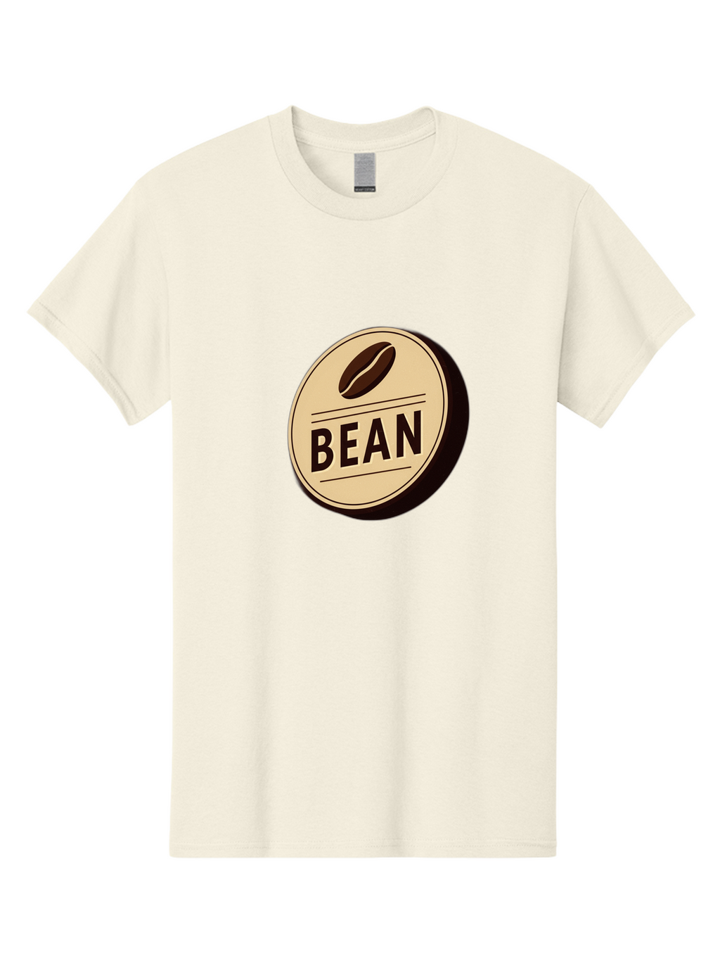 Bean Men'S Graphic Tee, 100% Cotton, Comfortable Casual Summer Wear, Machine Washable, Coffee Bean Label, Coffee Branding, Coffee Logo, Coffee Design, Minimalist Style, Simple Typography, Coffee Theme, Coffee Culture Baa156