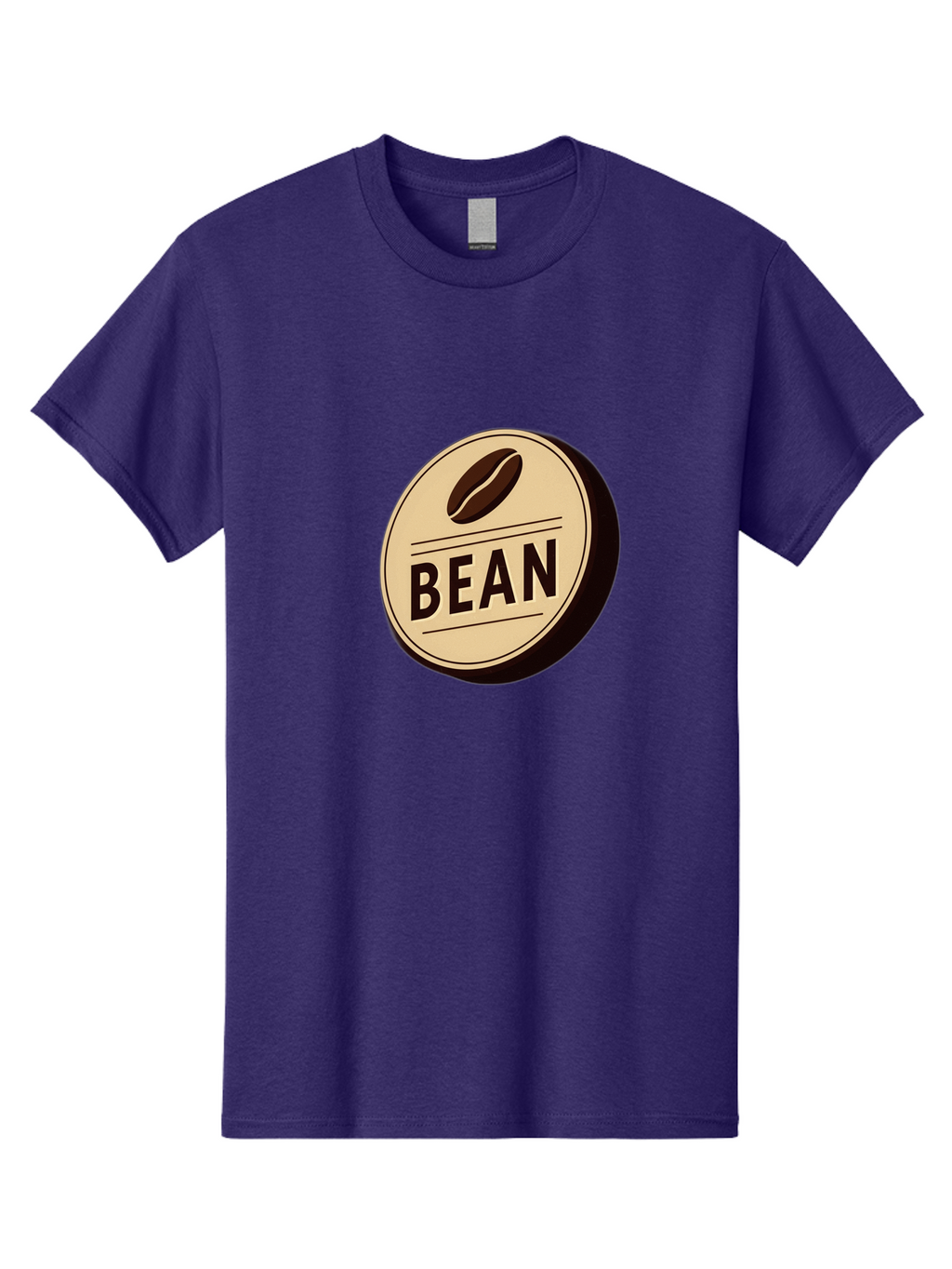 Bean Men'S Graphic Tee, 100% Cotton, Comfortable Casual Summer Wear, Machine Washable, Coffee Bean Label, Coffee Branding, Coffee Logo, Coffee Design, Minimalist Style, Simple Typography, Coffee Theme, Coffee Culture Baa156