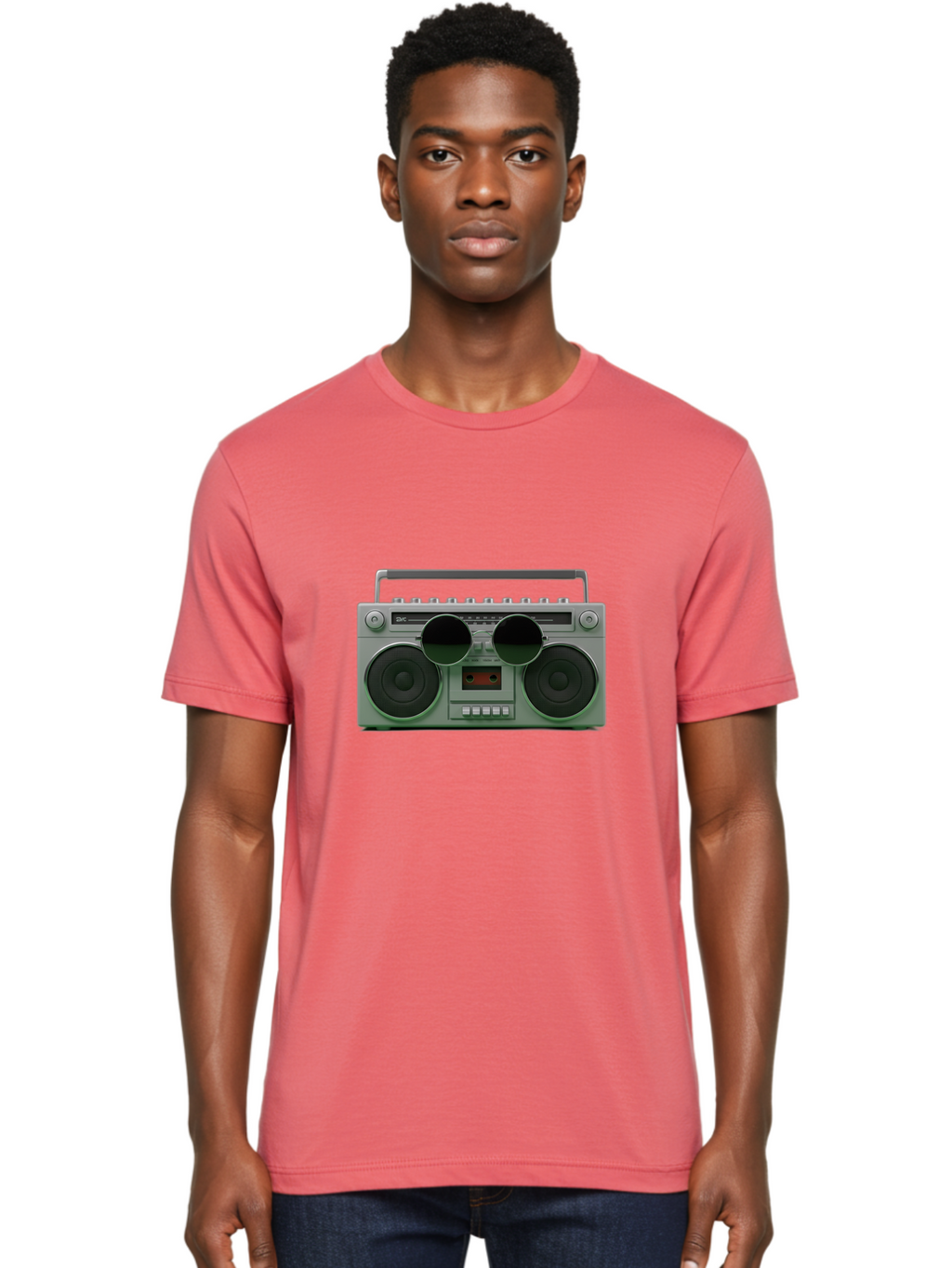 Boombox-3 Men'S Graphic Tee, 100% Cotton, Comfortable Casual Summer Wear, Machine Washable, Retro Boombox, Vintage Audio Equipment, Cassette Player, Portable Music, Nostalgic Technology, Retro Music Player, 80S Music Gear, Baa184