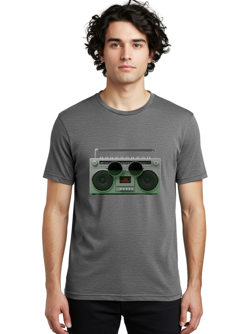 Boombox-3 Men'S Graphic Tee, 100% Cotton, Comfortable Casual Summer Wear, Machine Washable, Retro Boombox, Vintage Audio Equipment, Cassette Player, Portable Music, Nostalgic Technology, Retro Music Player, 80S Music Gear, Baa184