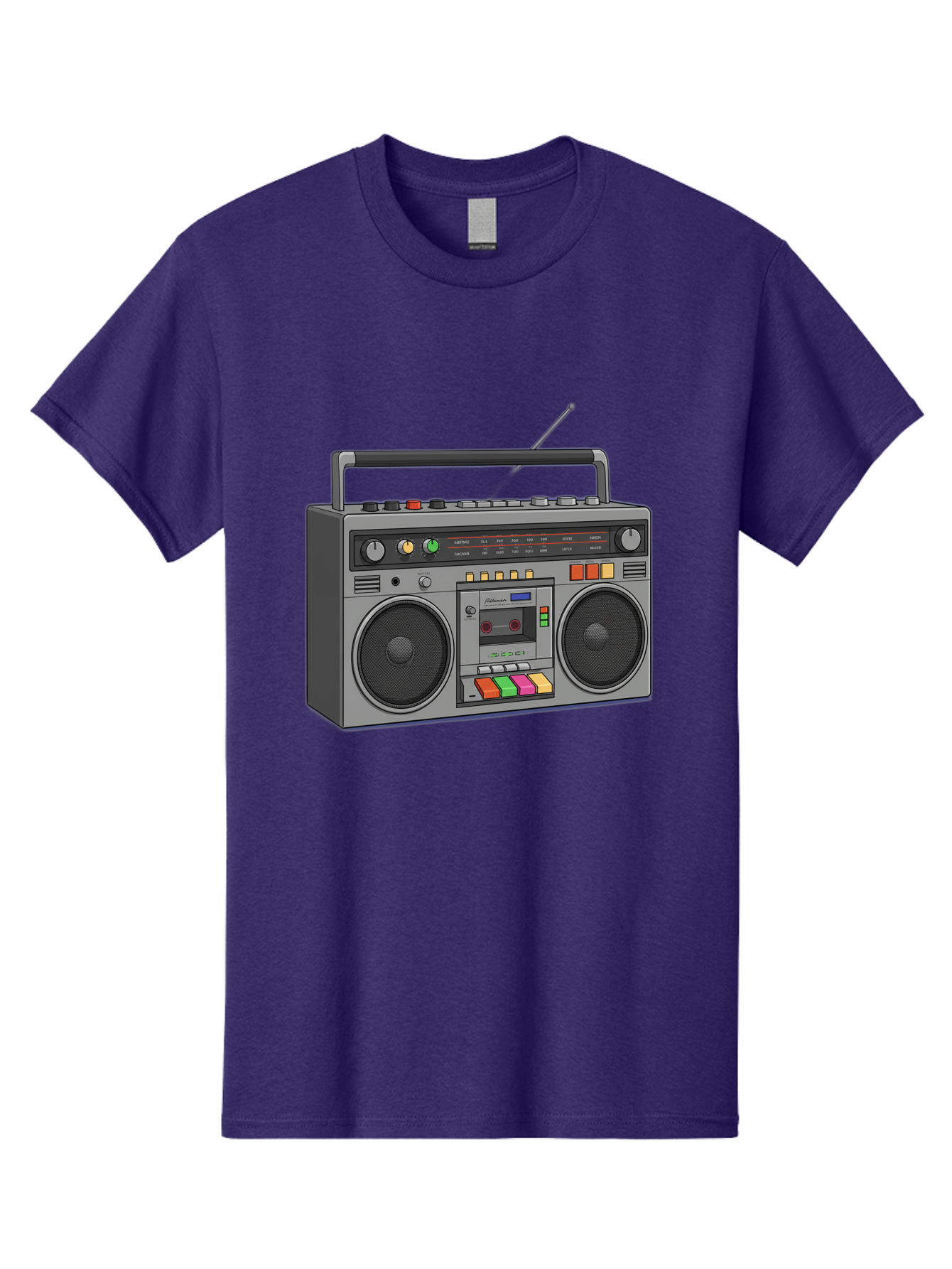 Boombox Men'S Graphic Tee, 100% Cotton, Comfortable Casual Summer Wear, Machine Washable, Vintage Boombox, Retro Radio, Cassette Player, Music On The Go, Portable Speaker, Nostalgic Electronics, 80S Technology, Classic Design Baa196
