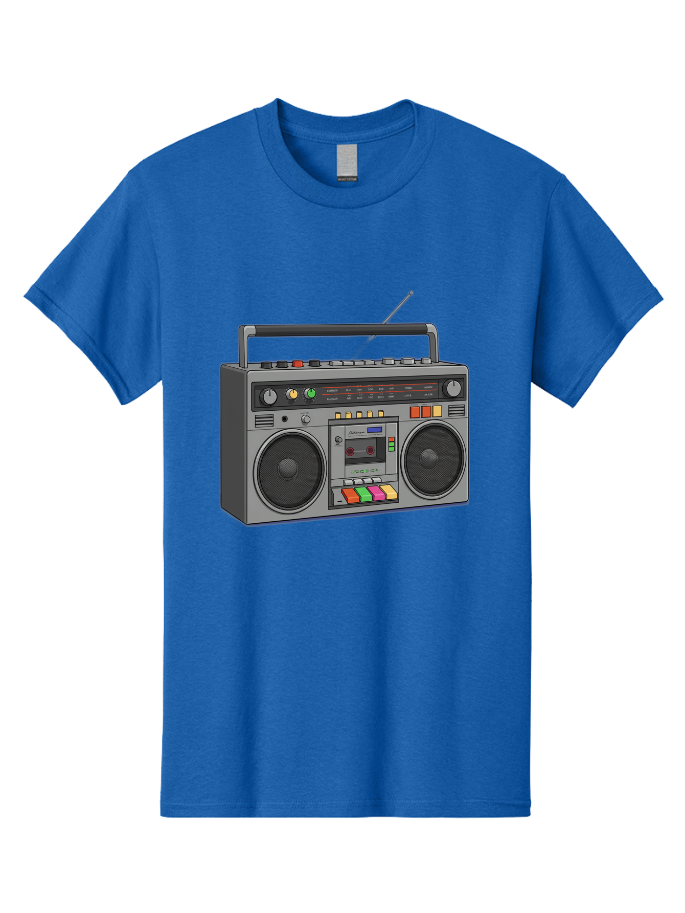 Boombox Men'S Graphic Tee, 100% Cotton, Comfortable Casual Summer Wear, Machine Washable, Vintage Boombox, Retro Radio, Cassette Player, Music On The Go, Portable Speaker, Nostalgic Electronics, 80S Technology, Classic Design Baa196