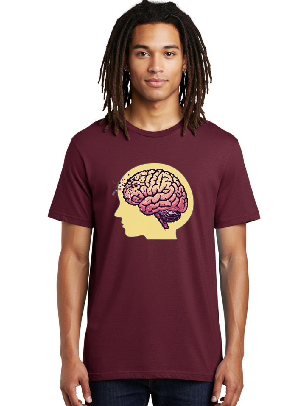 Brain-Drain Men'S Graphic Tee, 100% Cotton, Comfortable Casual Summer Wear, Machine Washable, Human Brain, Neuroscience, Mental Health, Cognitive Function, Psychology, Brain Activity, Thought Process, Neurological Disorder, Baa207