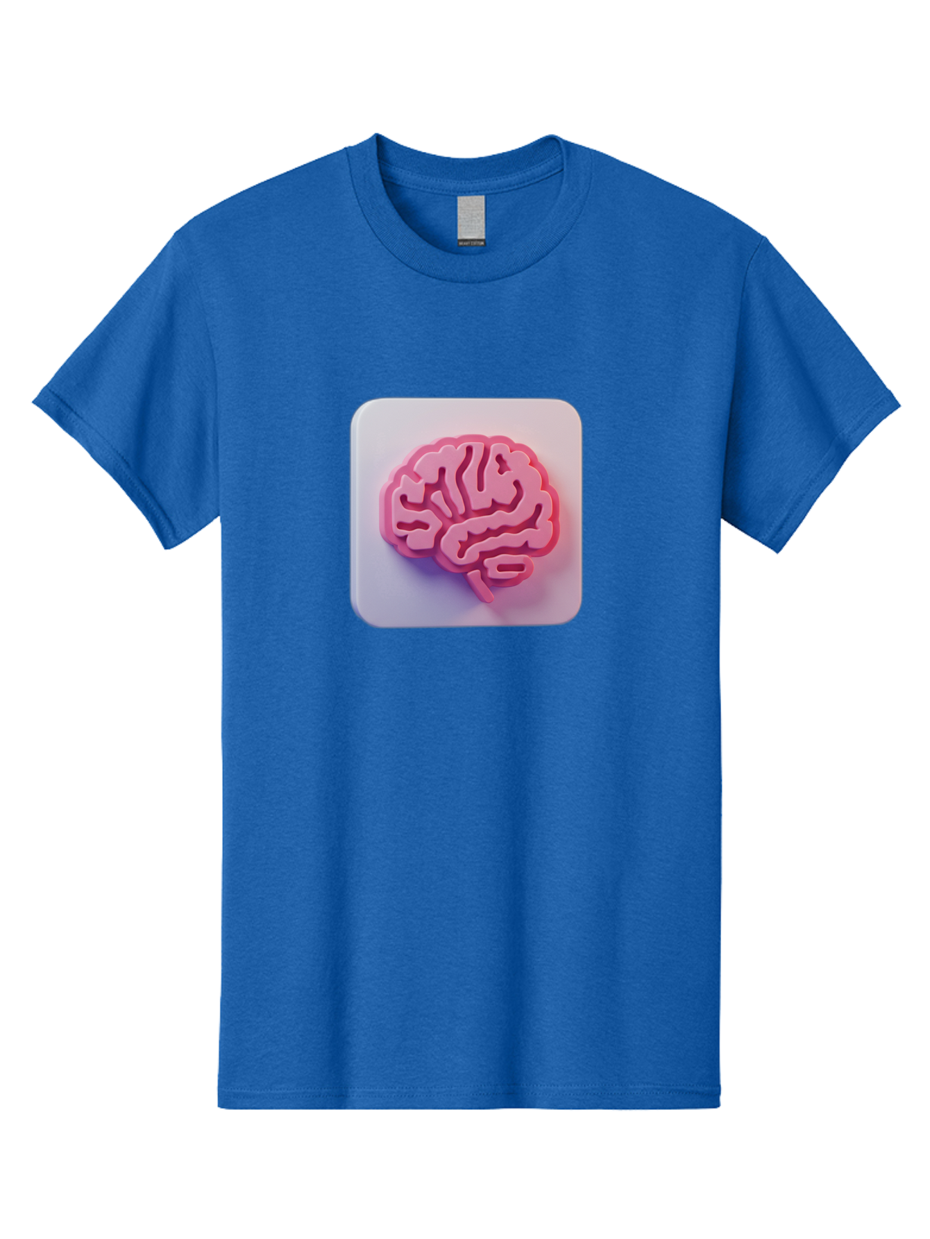 Brain-Icon Men'S Graphic Tee, 100% Cotton, Comfortable Casual Summer Wear, Machine Washable, Pink Brain Icon, Human Brain, Cognitive Function, Neuroscience, Brain Health, Medical Illustration, 3D Model Baa210