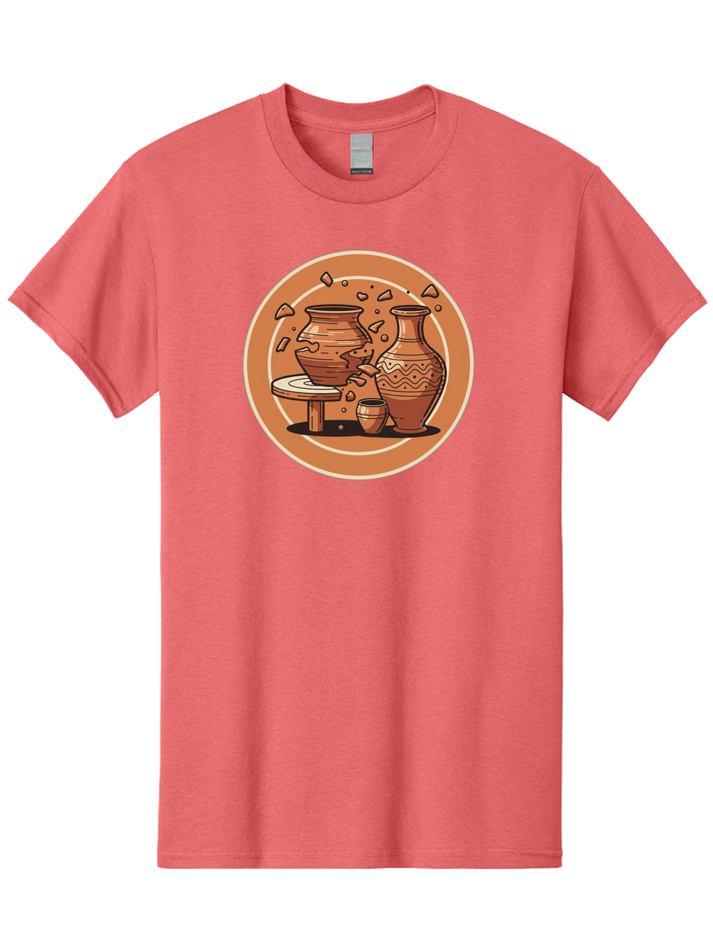 Broken-Clay-Pot Men'S Graphic Tee, 100% Cotton, Comfortable Casual Summer Wear, Machine Washable, Clay Pots, Pottery, Ceramics, Broken Pieces, Potter'S Wheel, Handmade Craftsmanship, Earthy Tones, Traditional Art, Cultural Heritage Baa236