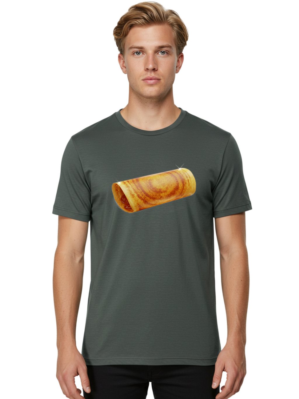 Burrito Men'S Graphic Tee, 100% Cotton, Comfortable Casual Summer Wear, Machine Washable, Crunchy Spring Roll, Savory Filling, Asian Cuisine, Finger Food, Delicious Snack, Appetizing Dish, Tasty Treat Baa244