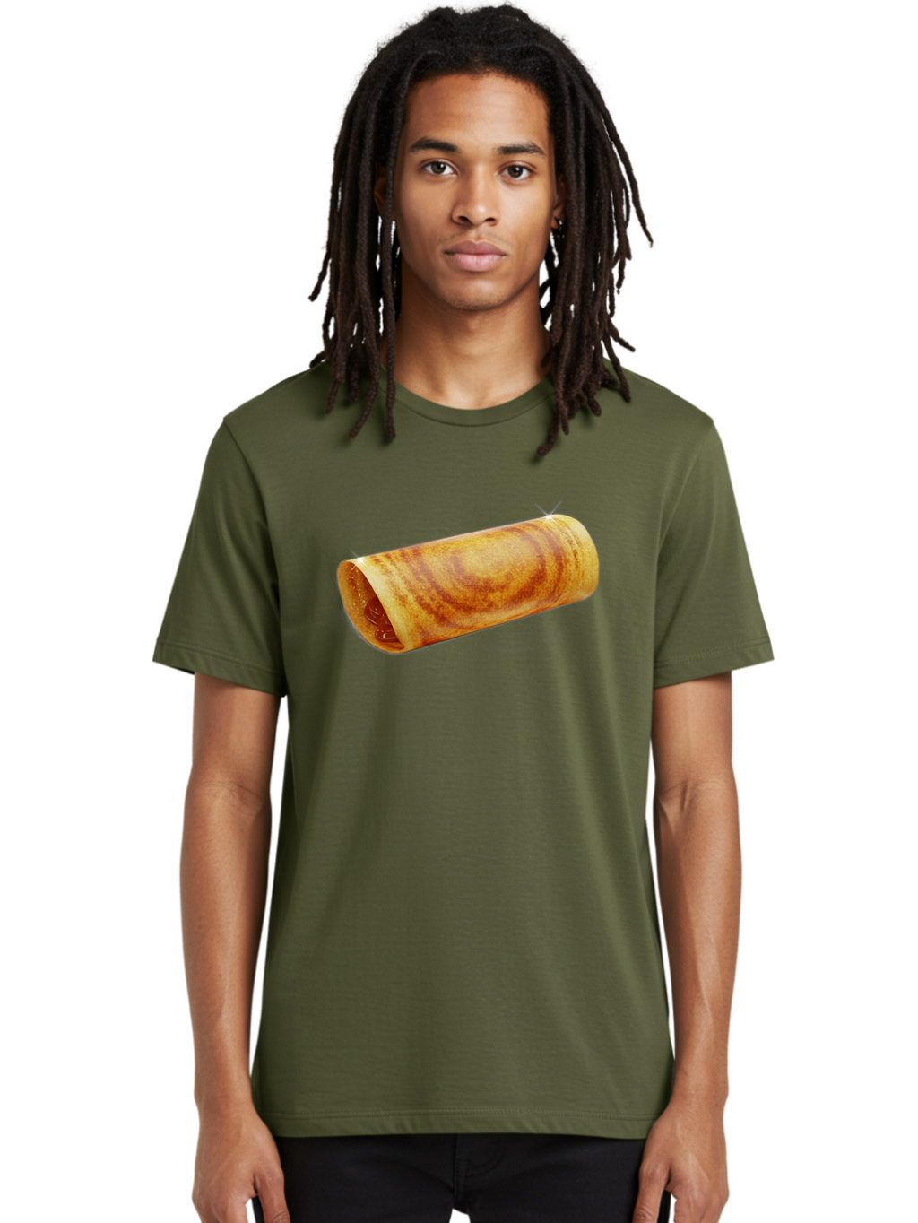Burrito Men'S Graphic Tee, 100% Cotton, Comfortable Casual Summer Wear, Machine Washable, Crunchy Spring Roll, Savory Filling, Asian Cuisine, Finger Food, Delicious Snack, Appetizing Dish, Tasty Treat Baa244
