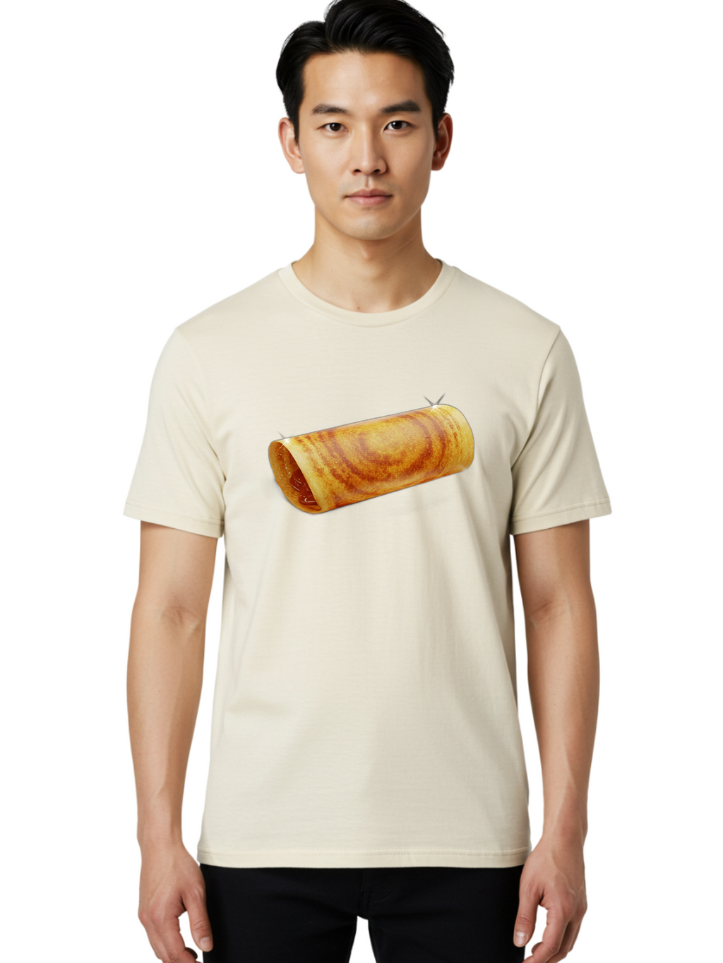 Burrito Men'S Graphic Tee, 100% Cotton, Comfortable Casual Summer Wear, Machine Washable, Crunchy Spring Roll, Savory Filling, Asian Cuisine, Finger Food, Delicious Snack, Appetizing Dish, Tasty Treat Baa244