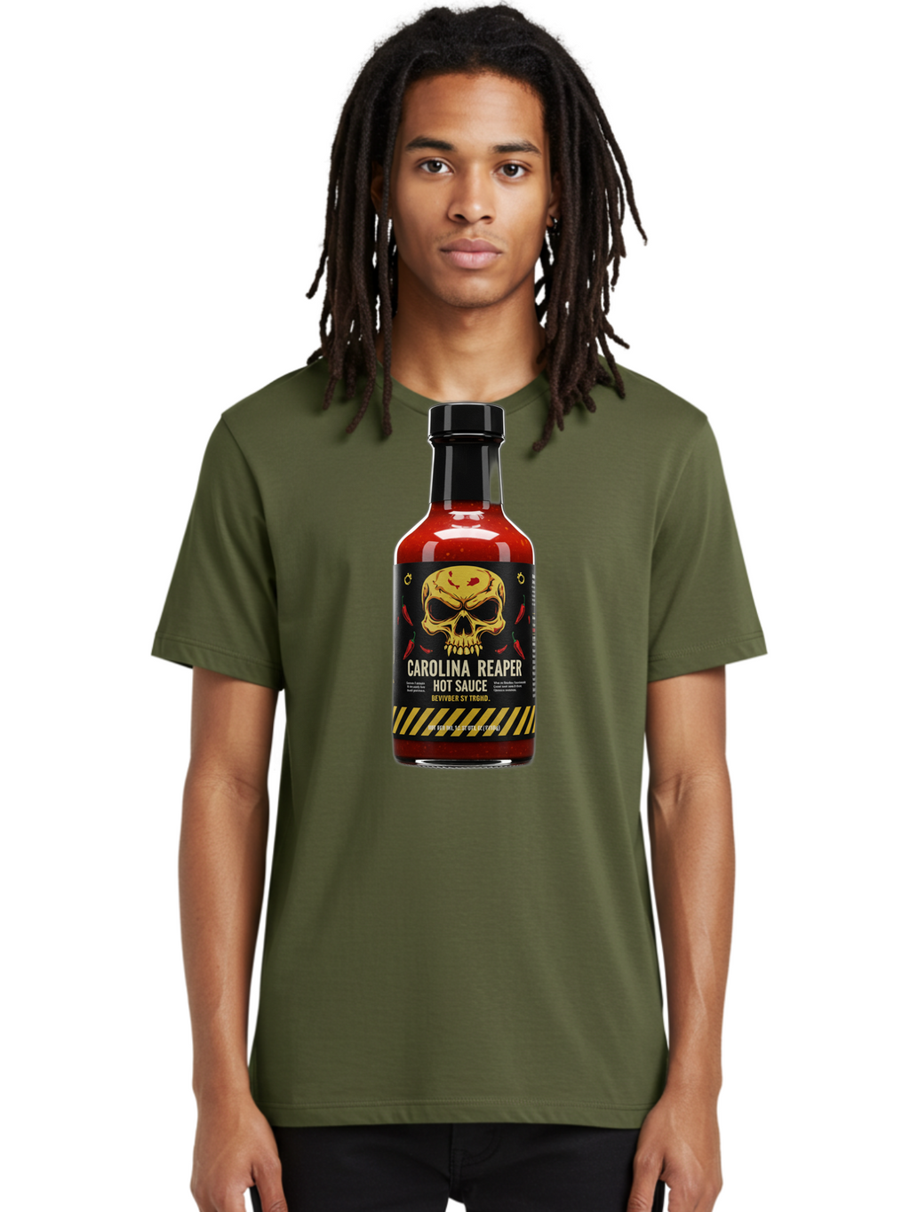 Carolina-Reaper-Hot-Sauce Men'S Graphic Tee, 100% Cotton, Comfortable Casual Summer Wear, Machine Washable, Carolina Reaper Hot Sauce, Spicy Condiment, Fiery Flavor, Pepper Sauce, Hot Pepper, Reaper Pepper, Extreme Heat, Bold Taste, Baa254