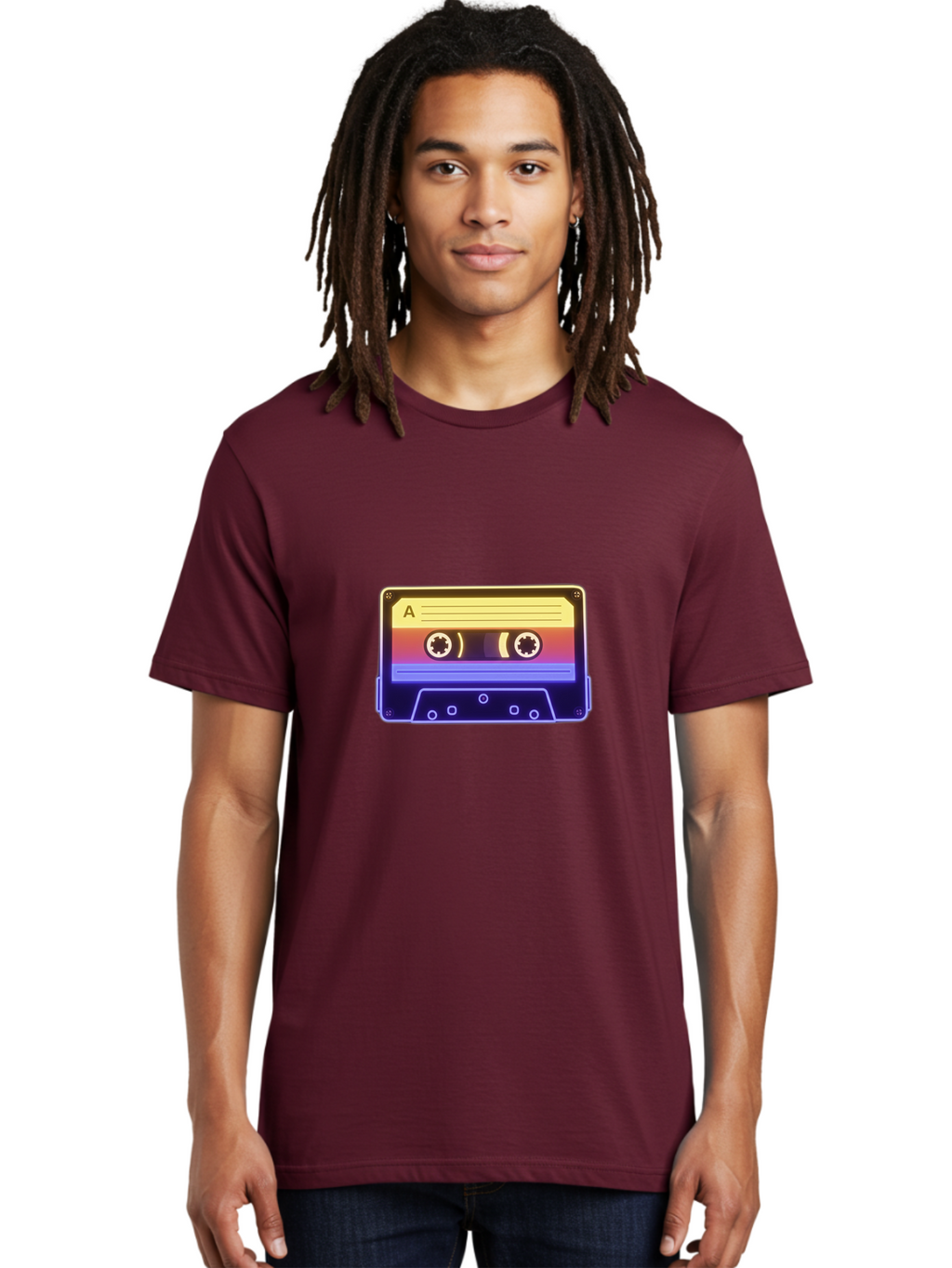 Cassette-Tape-A-1 Men'S Graphic Tee, 100% Cotton, Comfortable Casual Summer Wear, Machine Washable, Retro Cassette Tape, Vintage Music, Nostalgic Technology, 80S And 90S Memorabilia, Mixtape, Cassette Player, Retro Audio Baa265