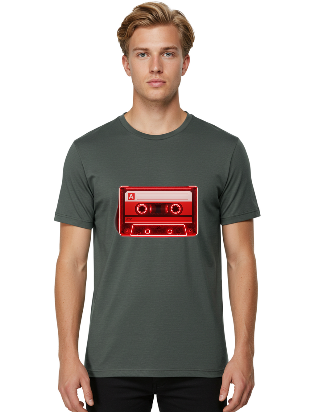 Cassette-Tape-A-2 Men'S Graphic Tee, 100% Cotton, Comfortable Casual Summer Wear, Machine Washable, Retro Cassette Tape, Mix Tape, Nostalgic Music, Vintage Audio, Retro Technology, Classic Music Format, Compact Cassette Baa266