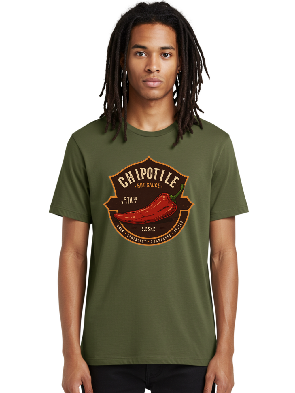 Chipotle-Hot-Sauce Men'S Graphic Tee, 100% Cotton, Comfortable Casual Summer Wear, Machine Washable, Chipotle Pepper, Hot Sauce, Spicy Food, Red Pepper, Condiment, Gourmet Sauce, Savory Flavor, Smoky Heat, Fiery Taste, Spicy Condiment Baa297