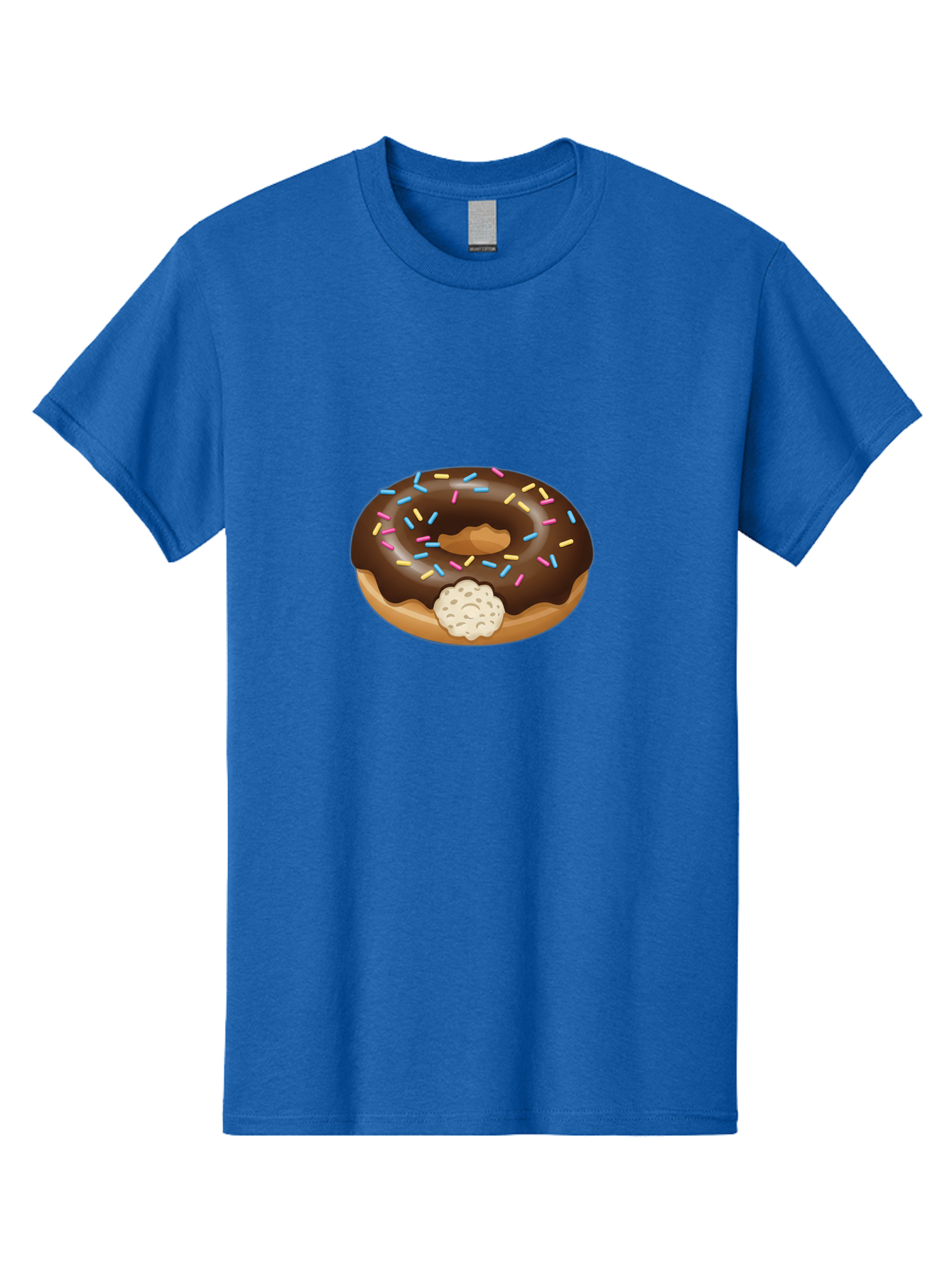 Chocolate-Donut-6 Men'S Graphic Tee, 100% Cotton, Comfortable Casual Summer Wear, Machine Washable, Chocolate Donut, Donut With Sprinkles, Sweet Treat, Baked Goods, Colorful Sprinkles, Chocolate Frosting, Donut With Filling Baa305