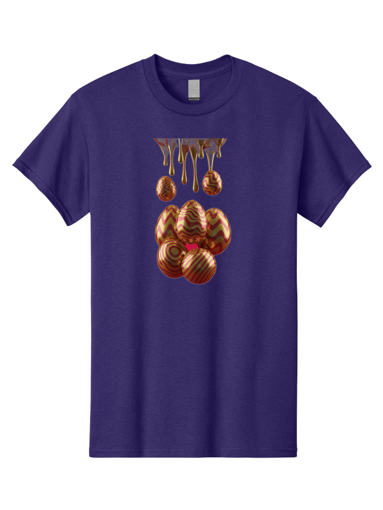 Chocolate-Easter-Eggs Men'S Graphic Tee, 100% Cotton, Comfortable Casual Summer Wear, Machine Washable, Chocolate Covered Eggs, Patterned Eggs, Dripping Chocolate, Decadent Treats, Sweet Indulgence, Rich Desserts, Chocolate Lovers, Sweet Tooth Baa309