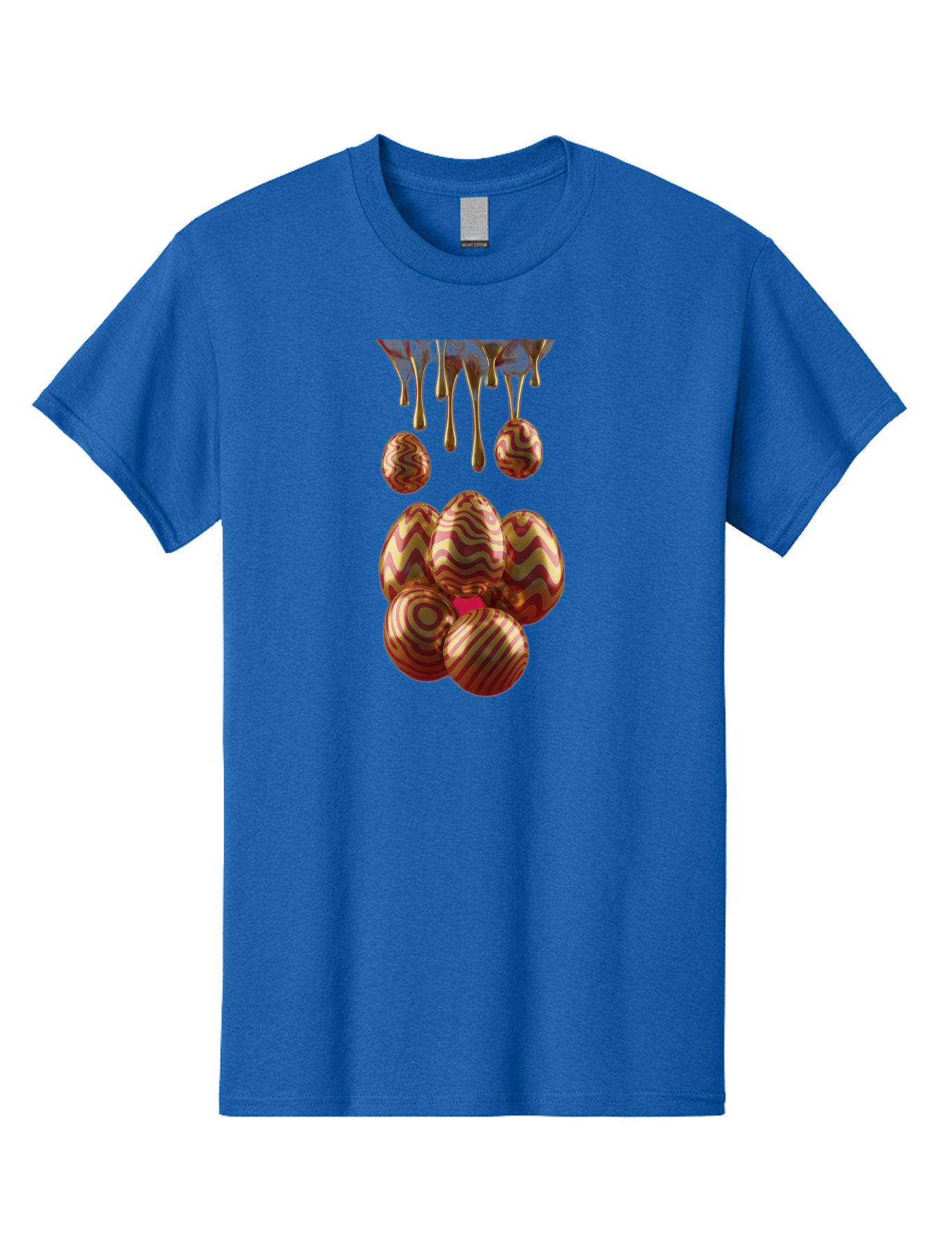 Chocolate-Easter-Eggs Men'S Graphic Tee, 100% Cotton, Comfortable Casual Summer Wear, Machine Washable, Chocolate Covered Eggs, Patterned Eggs, Dripping Chocolate, Decadent Treats, Sweet Indulgence, Rich Desserts, Chocolate Lovers, Sweet Tooth Baa309
