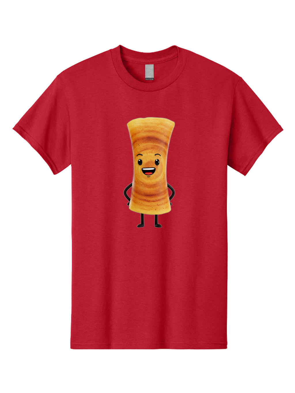 Cinnamon-Roll Men'S Graphic Tee, 100% Cotton, Comfortable Casual Summer Wear, Machine Washable, Cinnamon Roll Mascot, Smiling Pastry, Cartoon Food Character, Happy Baked Goods, Sweet Treat Personality, Adorable Dessert Icon, Baa318