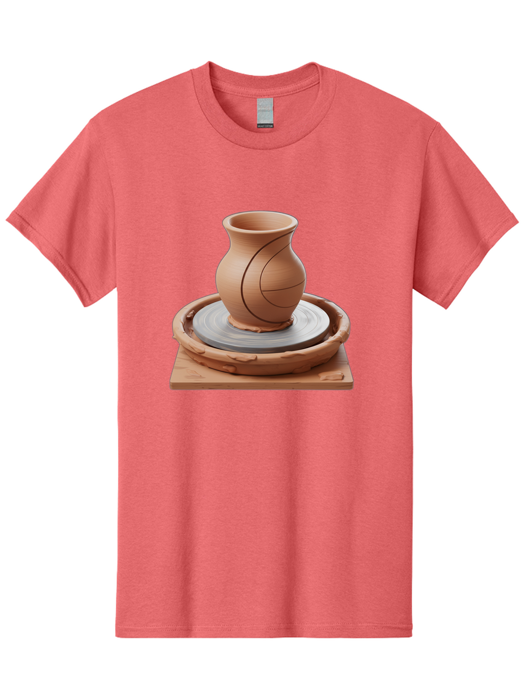Clay-Pot Men'S Graphic Tee, 100% Cotton, Comfortable Casual Summer Wear, Machine Washable, Clay Vase, Pottery Wheel, Ceramics, Handmade, Artisanal, Craftsmanship, Creative Process, Art Studio, Handmade Pottery, Ceramic Art Baa326