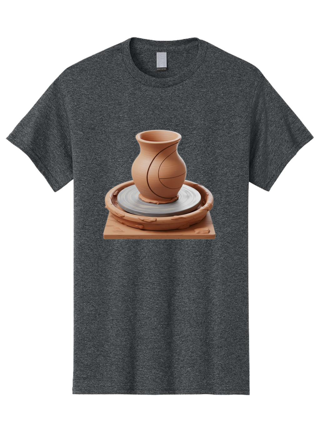 Clay-Pot Men'S Graphic Tee, 100% Cotton, Comfortable Casual Summer Wear, Machine Washable, Clay Vase, Pottery Wheel, Ceramics, Handmade, Artisanal, Craftsmanship, Creative Process, Art Studio, Handmade Pottery, Ceramic Art Baa326