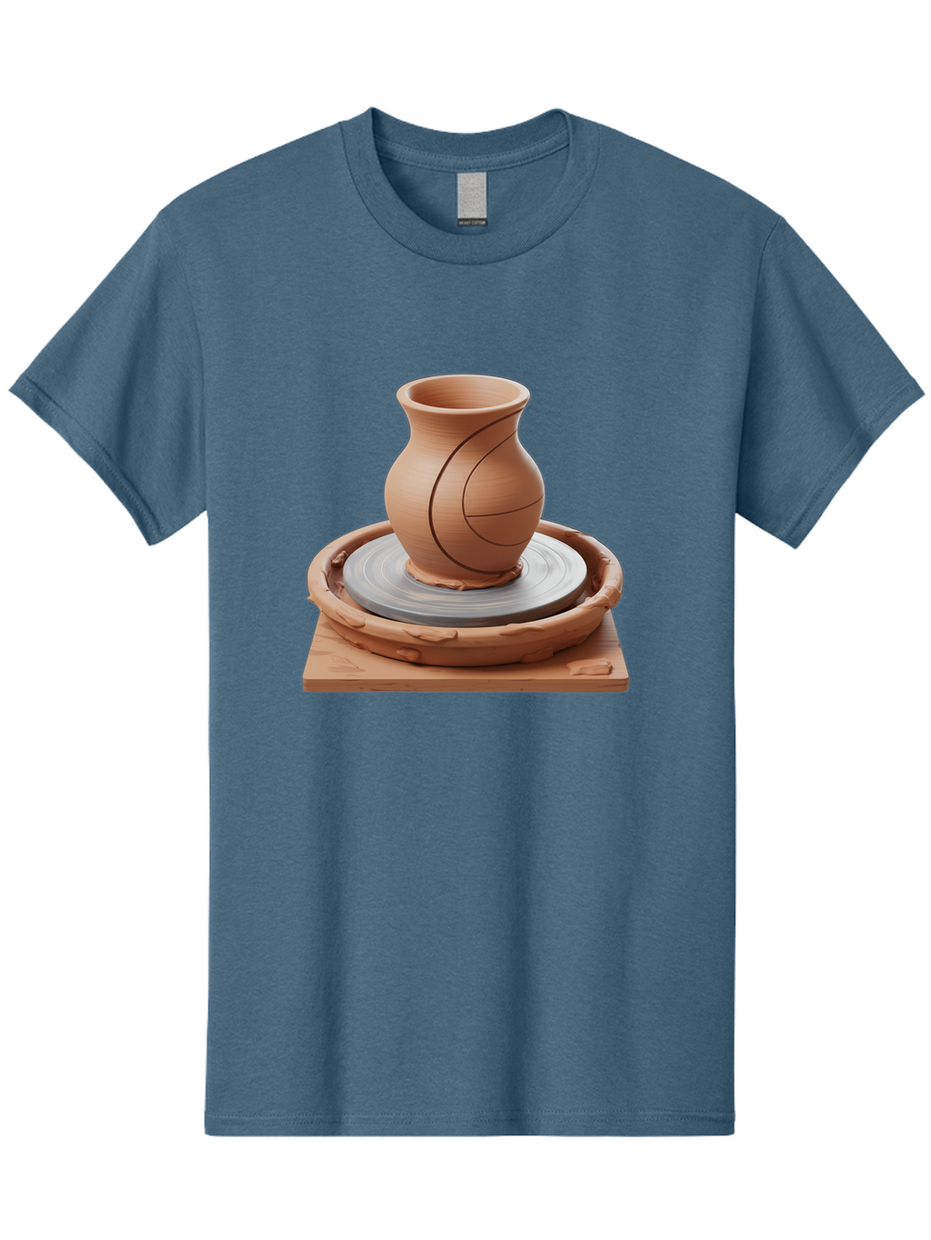Clay-Pot Men'S Graphic Tee, 100% Cotton, Comfortable Casual Summer Wear, Machine Washable, Clay Vase, Pottery Wheel, Ceramics, Handmade, Artisanal, Craftsmanship, Creative Process, Art Studio, Handmade Pottery, Ceramic Art Baa326