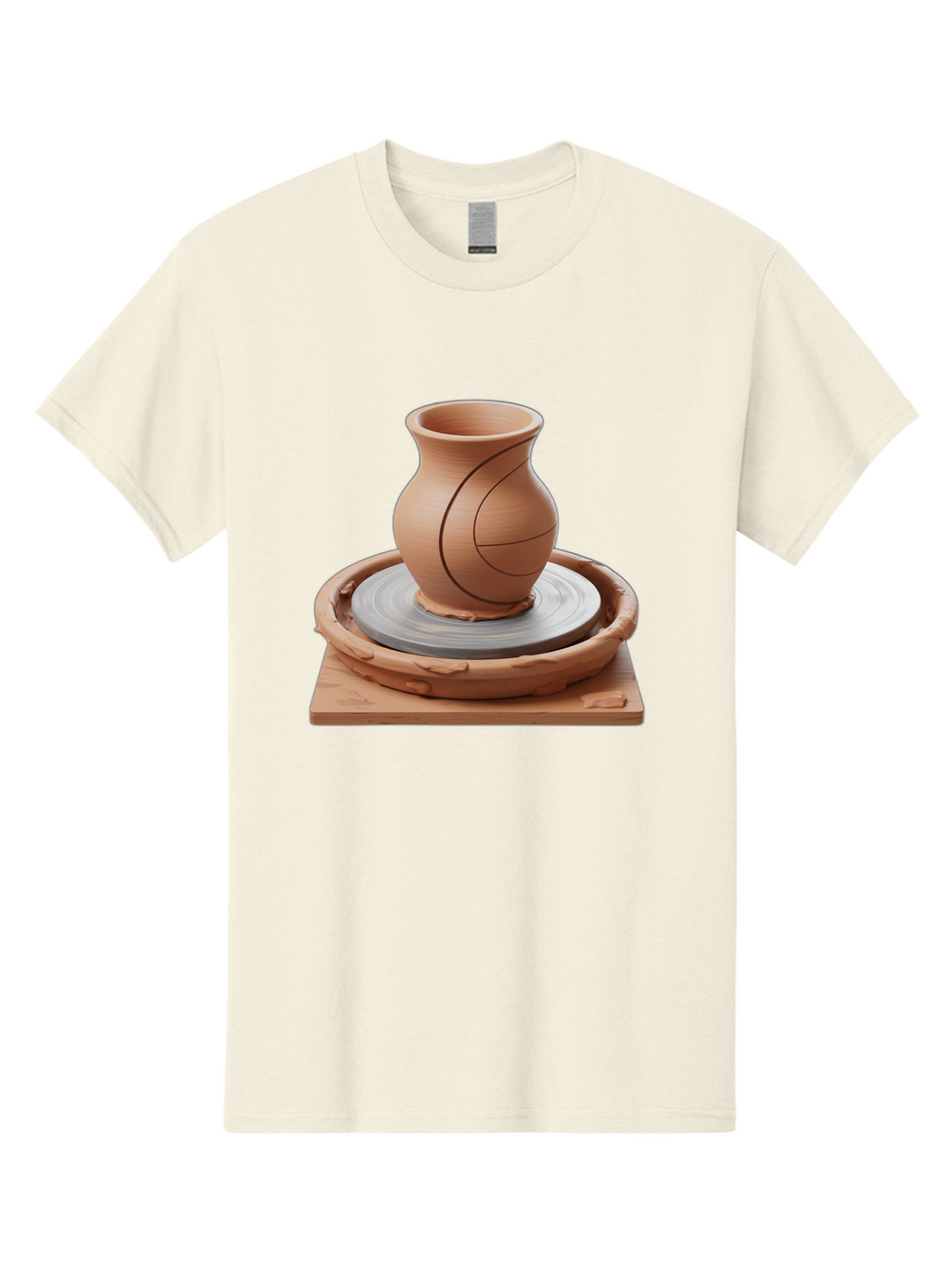 Clay-Pot Men'S Graphic Tee, 100% Cotton, Comfortable Casual Summer Wear, Machine Washable, Clay Vase, Pottery Wheel, Ceramics, Handmade, Artisanal, Craftsmanship, Creative Process, Art Studio, Handmade Pottery, Ceramic Art Baa326