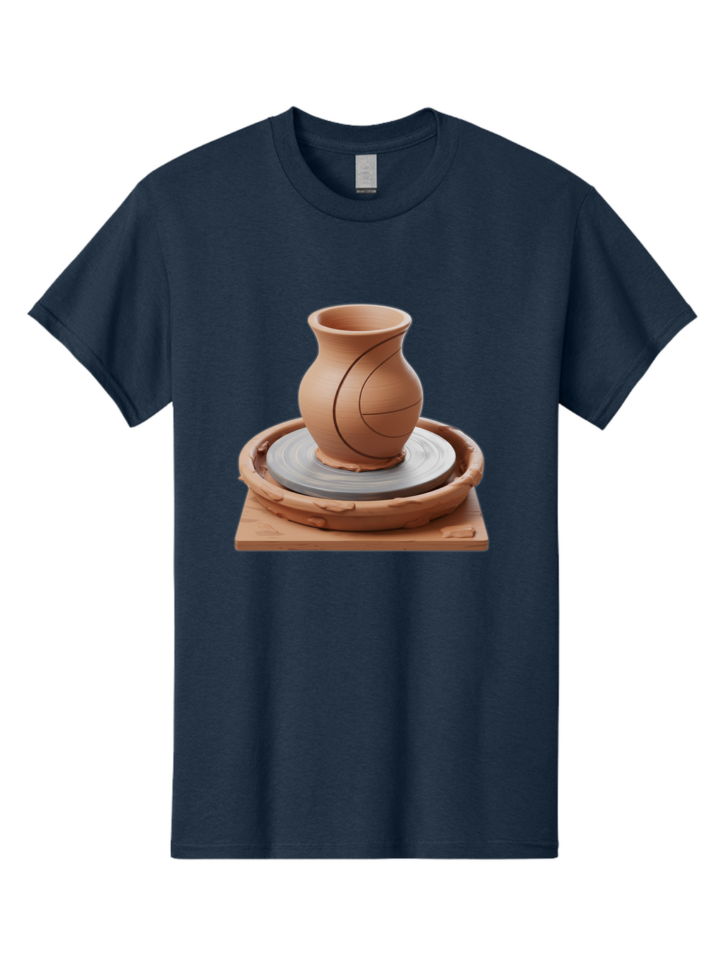 Clay-Pot Men'S Graphic Tee, 100% Cotton, Comfortable Casual Summer Wear, Machine Washable, Clay Vase, Pottery Wheel, Ceramics, Handmade, Artisanal, Craftsmanship, Creative Process, Art Studio, Handmade Pottery, Ceramic Art Baa326