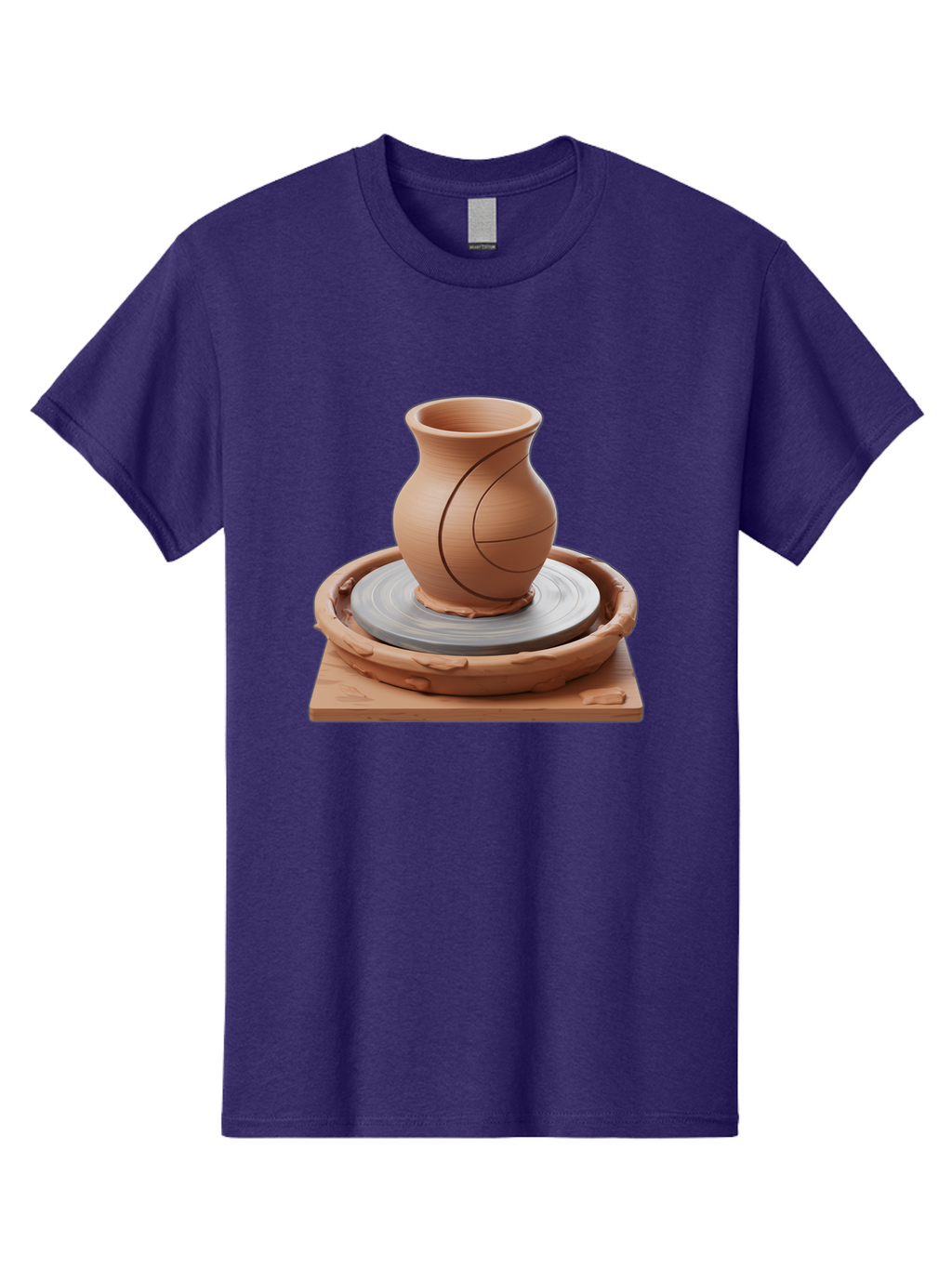 Clay-Pot Men'S Graphic Tee, 100% Cotton, Comfortable Casual Summer Wear, Machine Washable, Clay Vase, Pottery Wheel, Ceramics, Handmade, Artisanal, Craftsmanship, Creative Process, Art Studio, Handmade Pottery, Ceramic Art Baa326