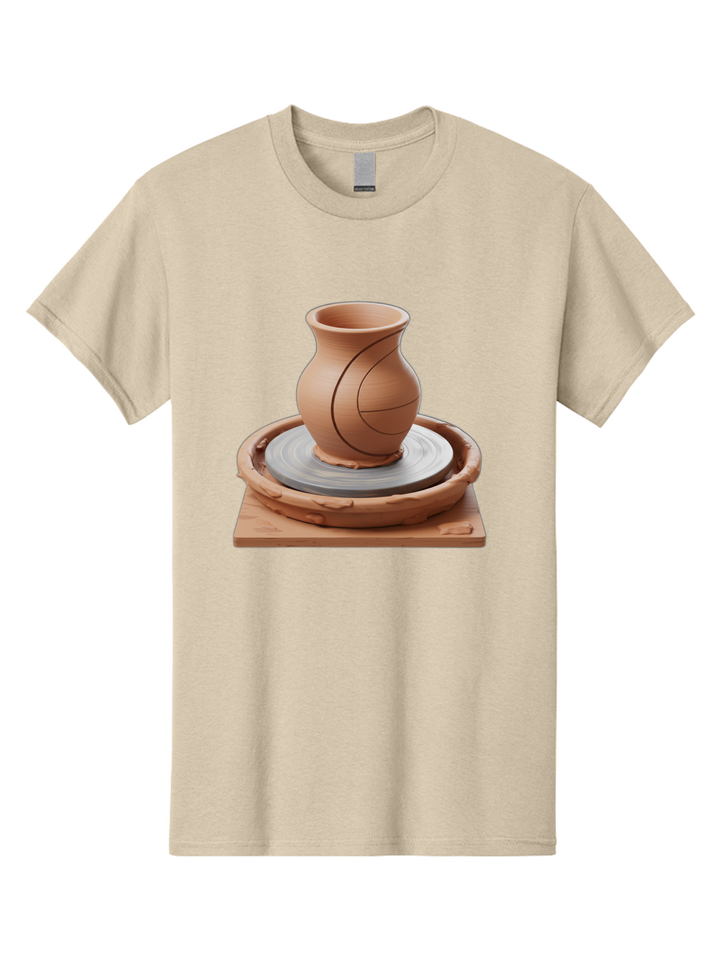 Clay-Pot Men'S Graphic Tee, 100% Cotton, Comfortable Casual Summer Wear, Machine Washable, Clay Vase, Pottery Wheel, Ceramics, Handmade, Artisanal, Craftsmanship, Creative Process, Art Studio, Handmade Pottery, Ceramic Art Baa326