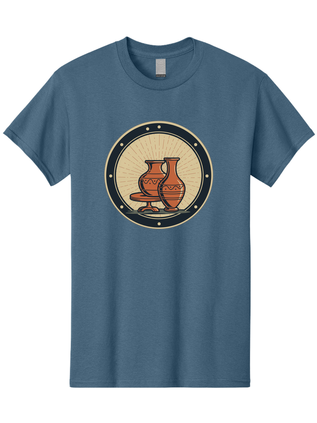 Clay-Pots Men'S Graphic Tee, 100% Cotton, Comfortable Casual Summer Wear, Machine Washable, Clay Pots, Ancient Pottery, Vintage Ceramics, Decorative Vases, Earthy Tones, Traditional Craftsmanship, Cultural Heritage, Artistic Expression, Baa329
