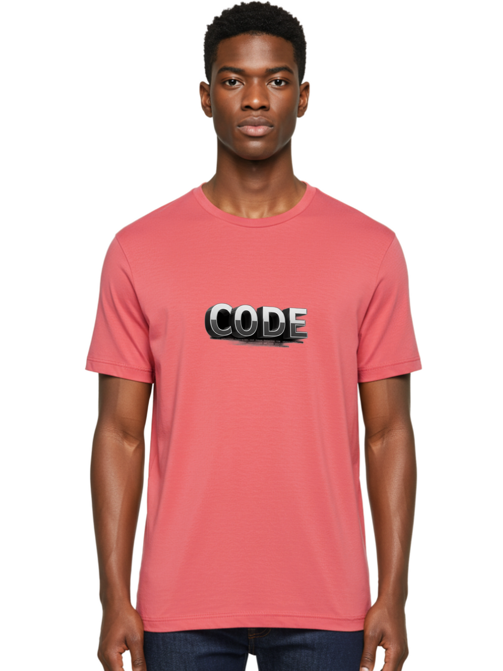 Code Men'S Graphic Tee, 100% Cotton, Comfortable Casual Summer Wear, Machine Washable, Programming Language, Coding, Software Development, Tech Industry, Digital Text, Metallic Letters, Programming Concept, Coding Skills Baa333