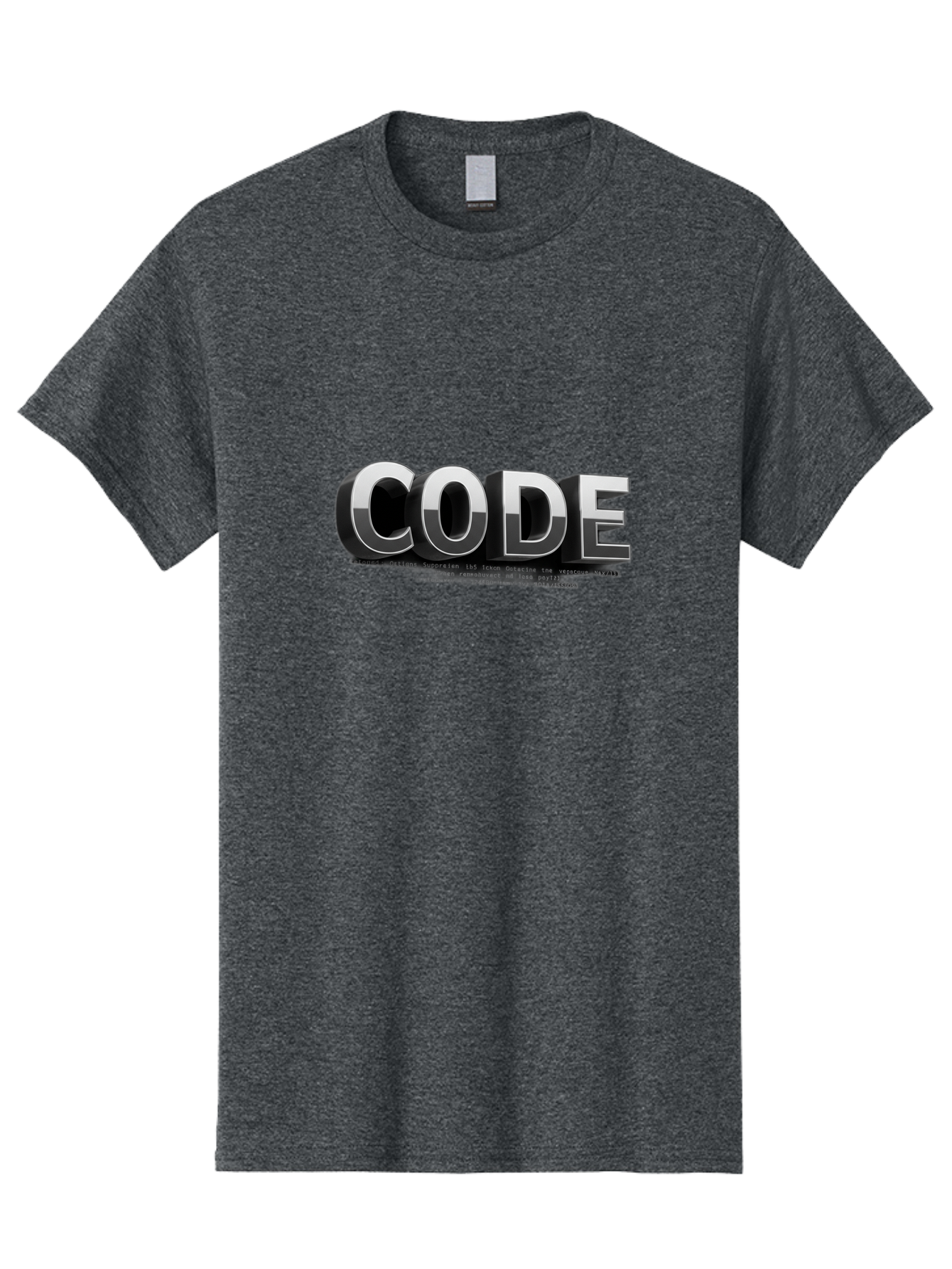 Code Men'S Graphic Tee, 100% Cotton, Comfortable Casual Summer Wear, Machine Washable, Programming Language, Coding, Software Development, Tech Industry, Digital Text, Metallic Letters, Programming Concept, Coding Skills Baa333