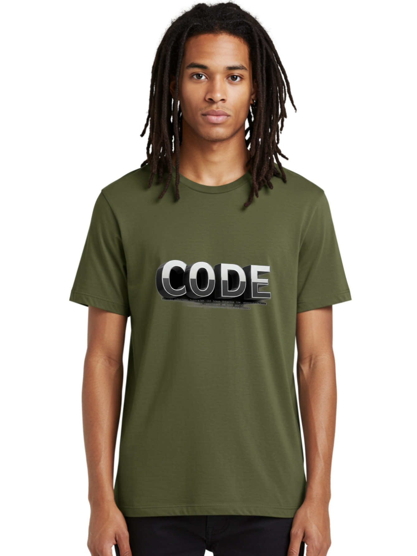 Code Men'S Graphic Tee, 100% Cotton, Comfortable Casual Summer Wear, Machine Washable, Programming Language, Coding, Software Development, Tech Industry, Digital Text, Metallic Letters, Programming Concept, Coding Skills Baa333