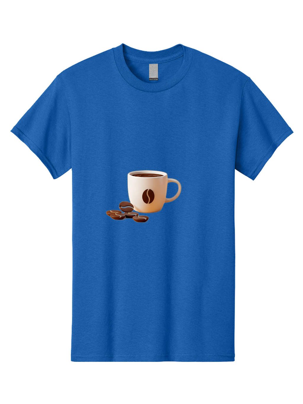 Coffee-Bean-Mug Men'S Graphic Tee, 100% Cotton, Comfortable Casual Summer Wear, Machine Washable, Coffee Mug, Coffee Beans, Dark Brown Coffee, Morning Coffee, Coffee Break, Coffee Time, Coffee Symbol, Coffee Design Baa335