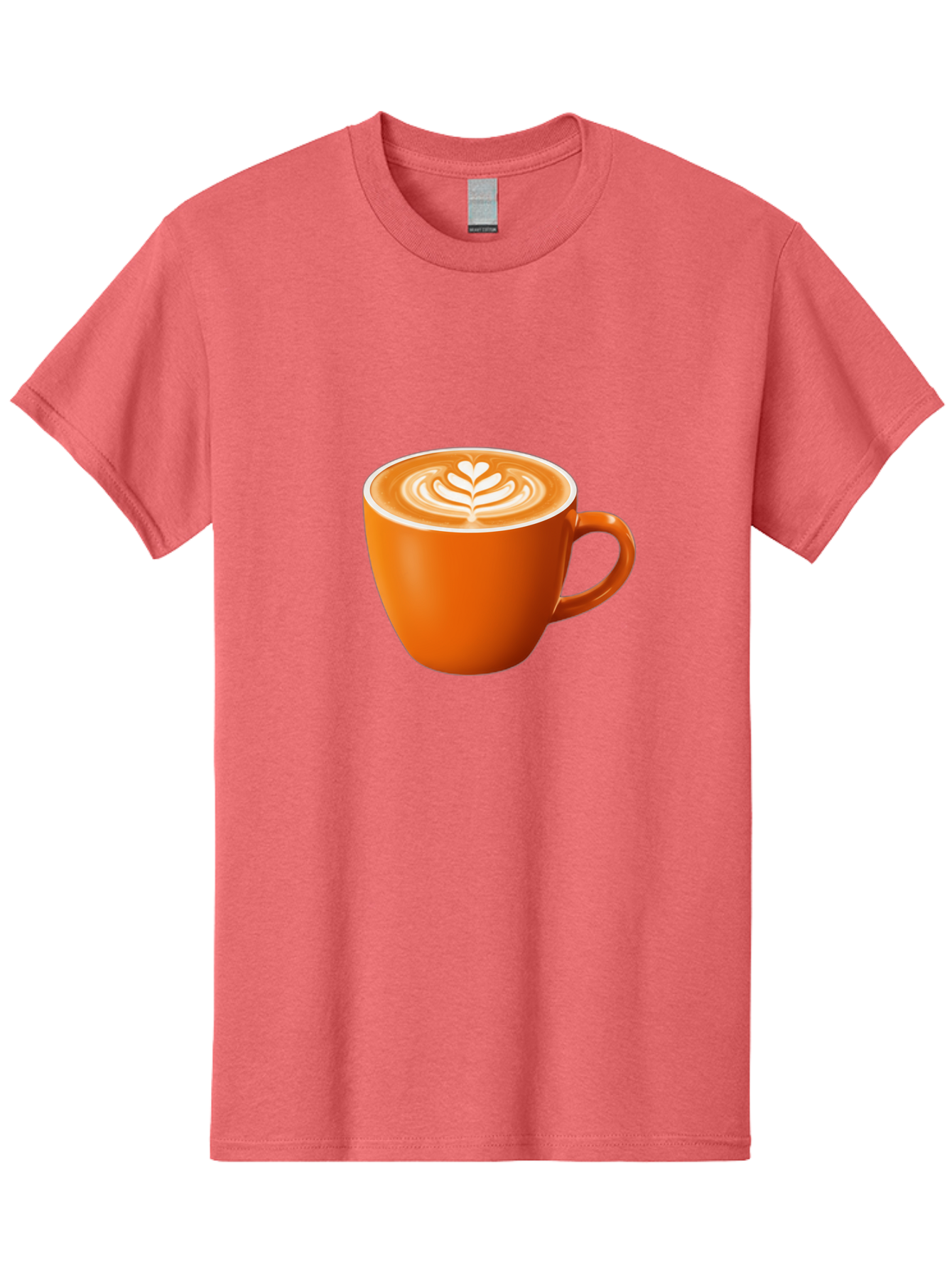 Coffee-Cup-17 Men'S Graphic Tee, 100% Cotton, Comfortable Casual Summer Wear, Machine Washable, Coffee Cup, Latte Art, Heart Design, Cappuccino, Coffee Culture, Morning Coffee, Coffee Break, Coffee Time Baa351