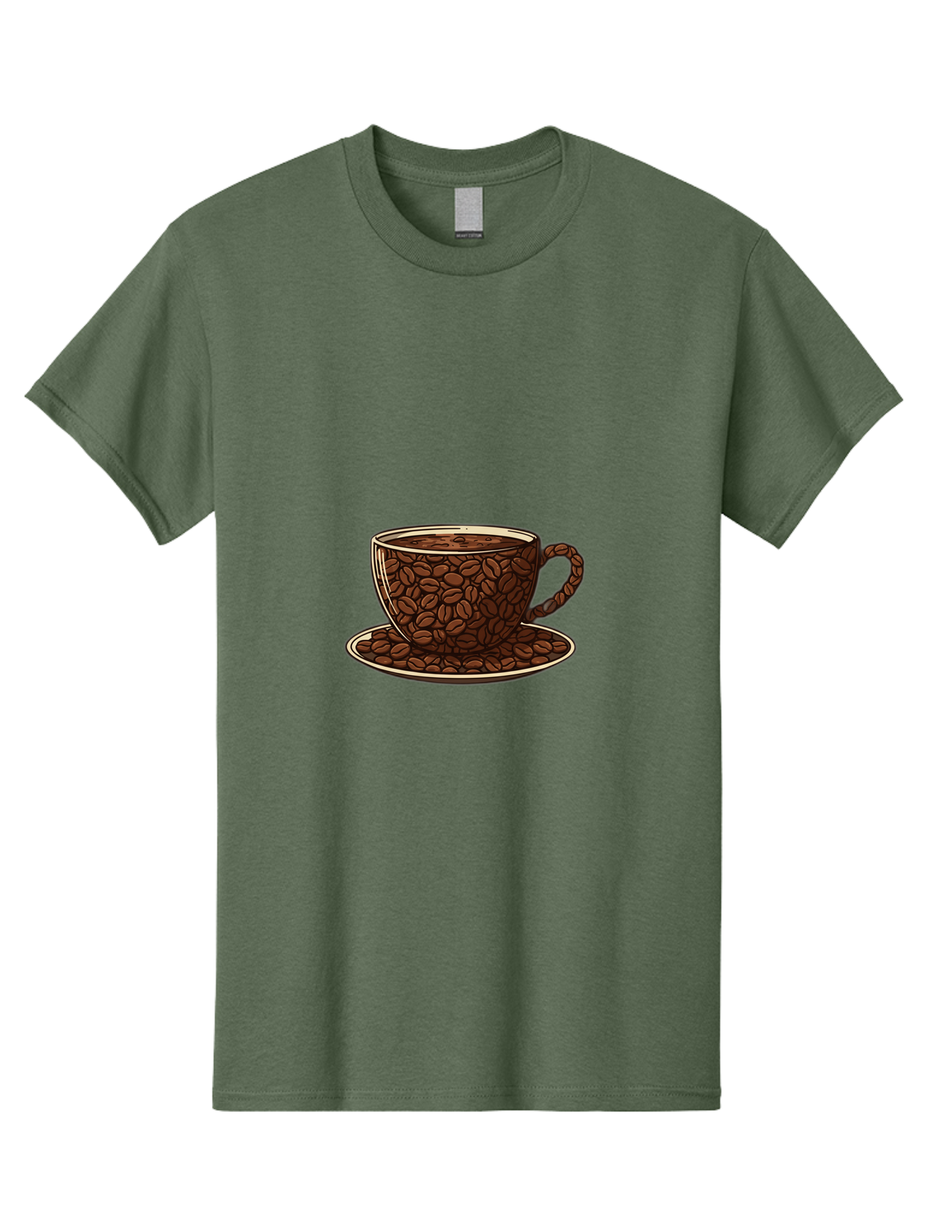 Coffee-Cup-5 Men'S Graphic Tee, 100% Cotton, Comfortable Casual Summer Wear, Machine Washable, Coffee Cup, Coffee Beans, Coffee Time, Morning Coffee, Caffeine Boost, Coffee Break, Java Lovers Baa355