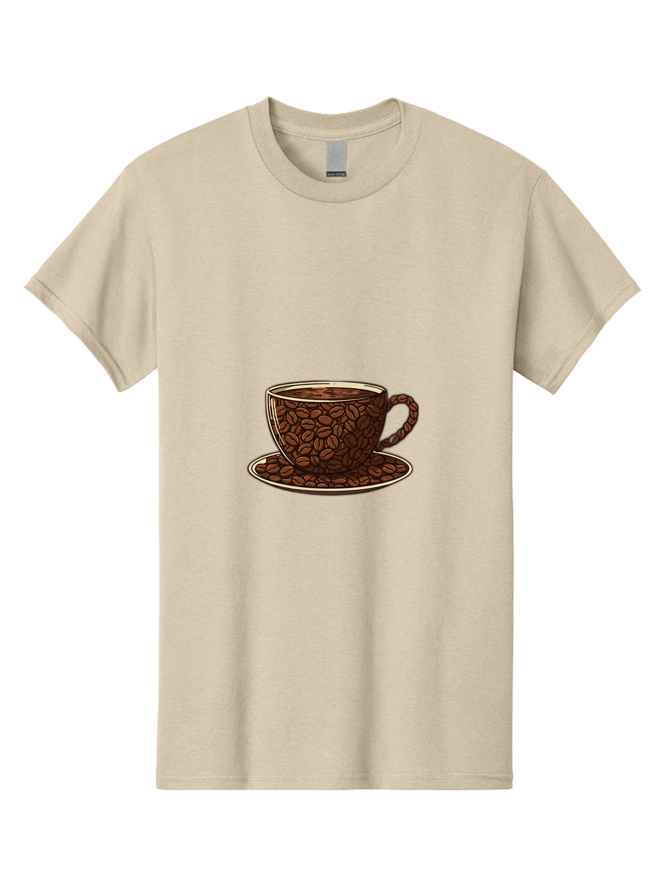 Coffee-Cup-5 Men'S Graphic Tee, 100% Cotton, Comfortable Casual Summer Wear, Machine Washable, Coffee Cup, Coffee Beans, Coffee Time, Morning Coffee, Caffeine Boost, Coffee Break, Java Lovers Baa355